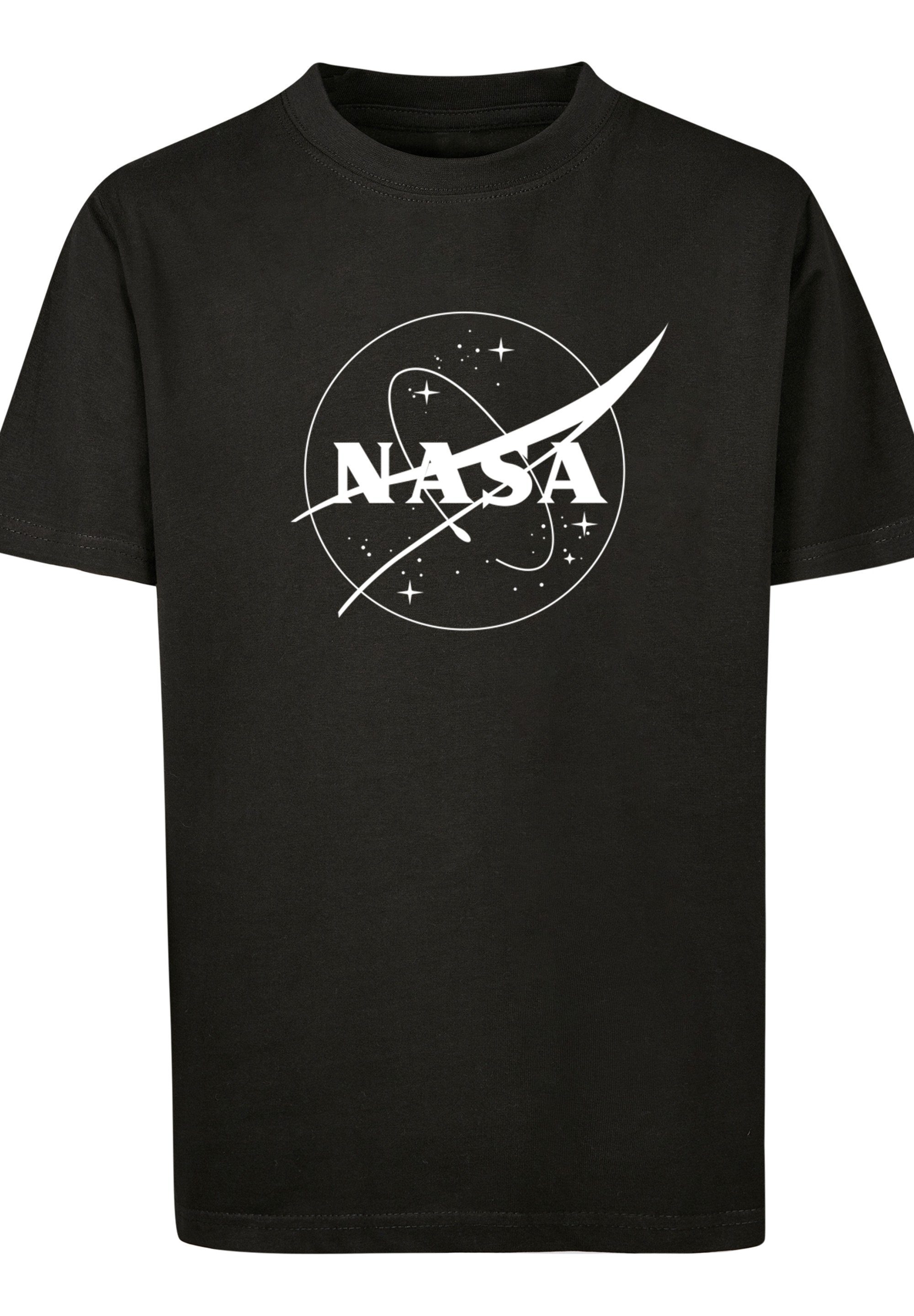F4NT4STIC Insignia NASA Classic Print Logo T-Shirt Monochrome