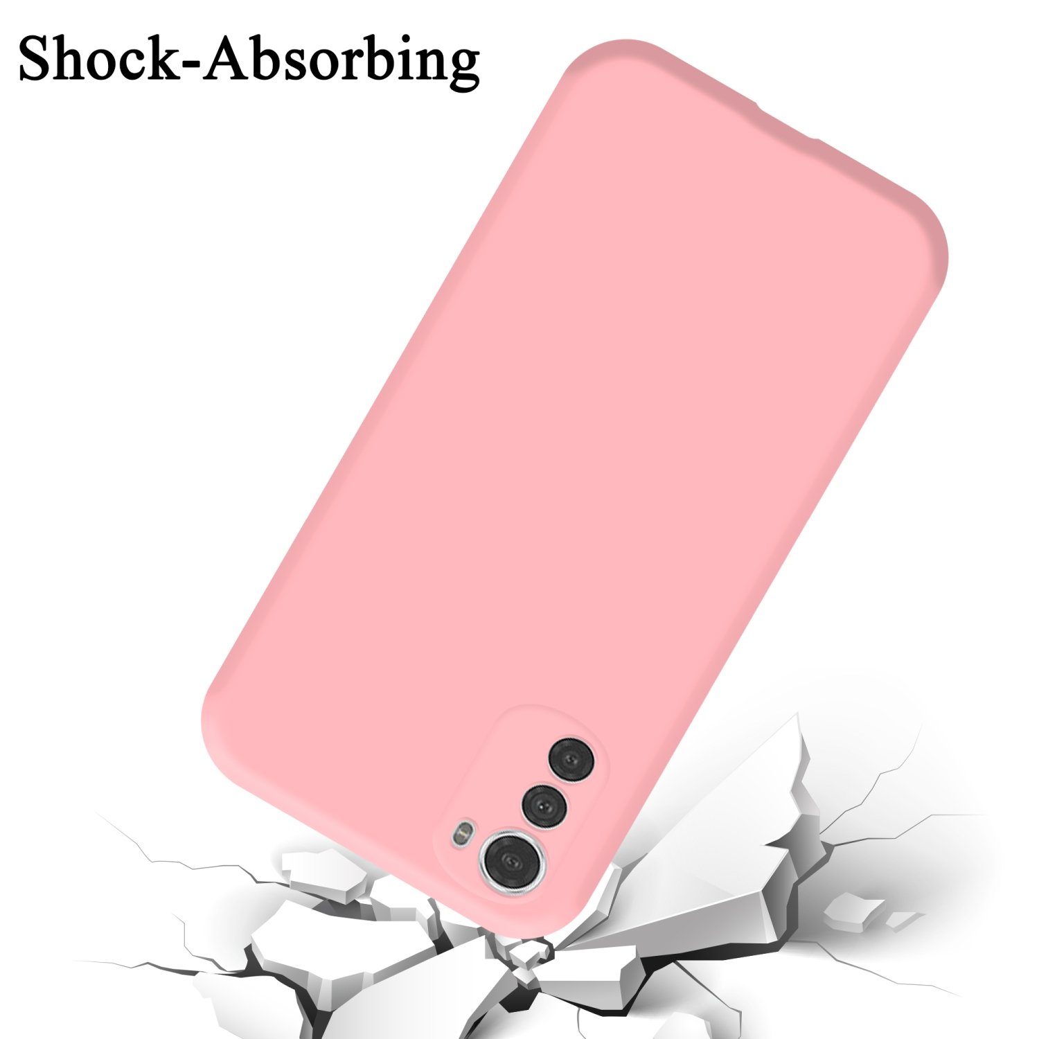 Cadorabo Handyhülle für Motorola MOTO E32 4G / E32S Hülle Motorola MOTO E32 4G / E32S, Flexible Hülle TPU Silikon Schutzhülle Back Cover Case