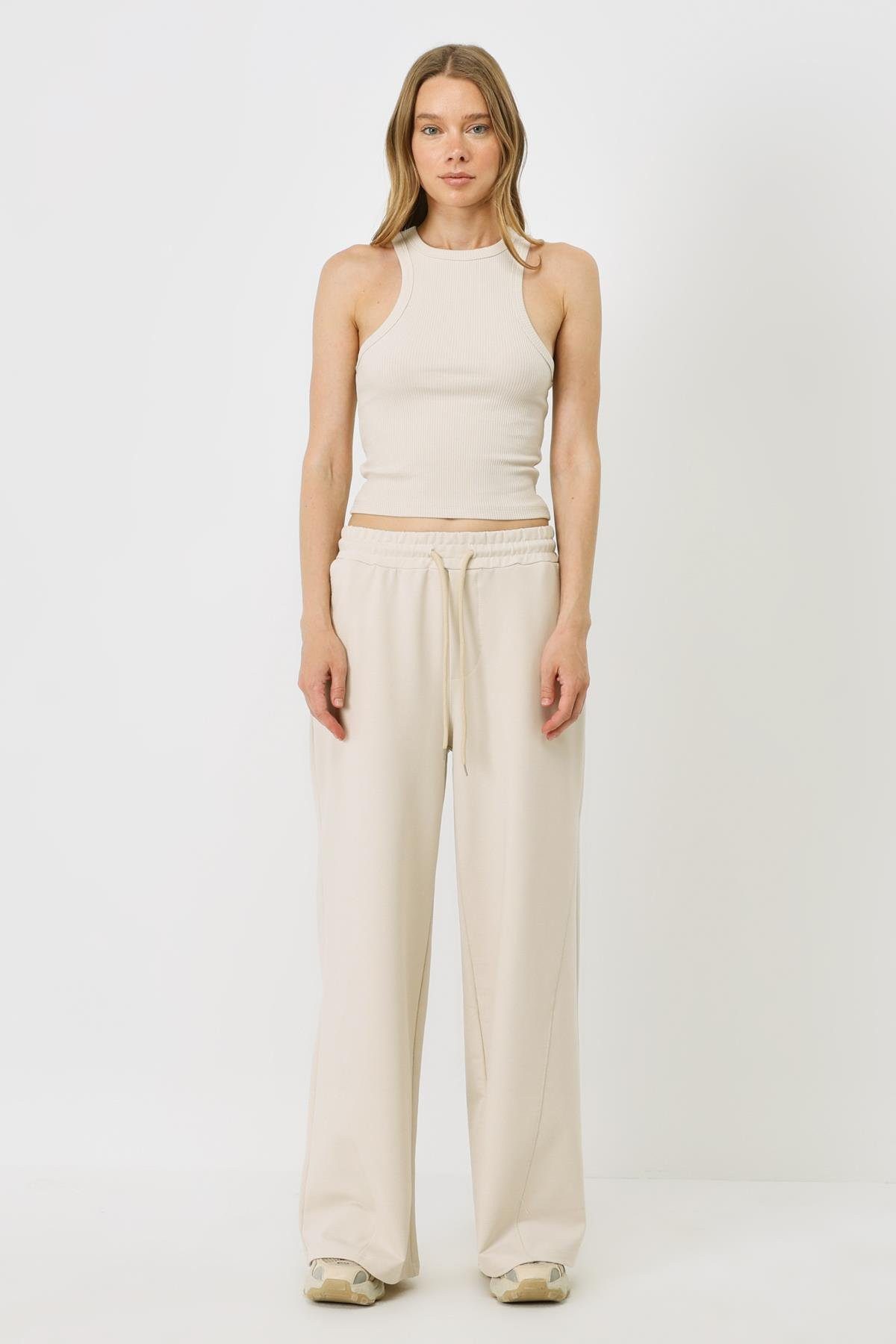 C&CITY Blusenbody Damen Halterneck Stretch Lang Tank Top