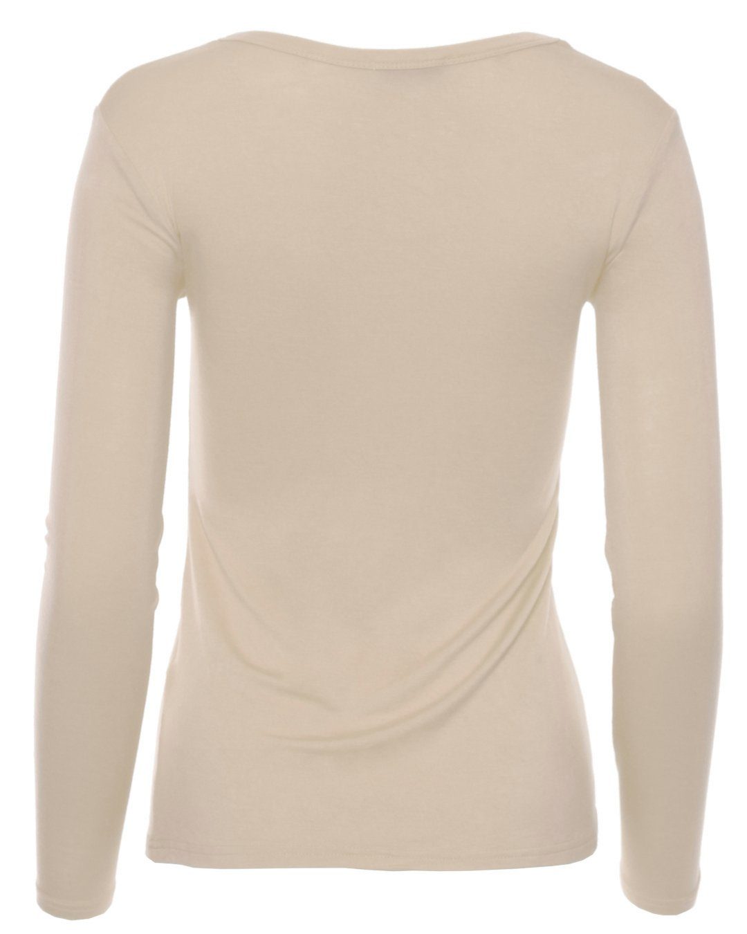 Muse Rundhalsshirt 1093-O Basic Rundhals Langarmshirt Skinny Fit günstig online kaufen