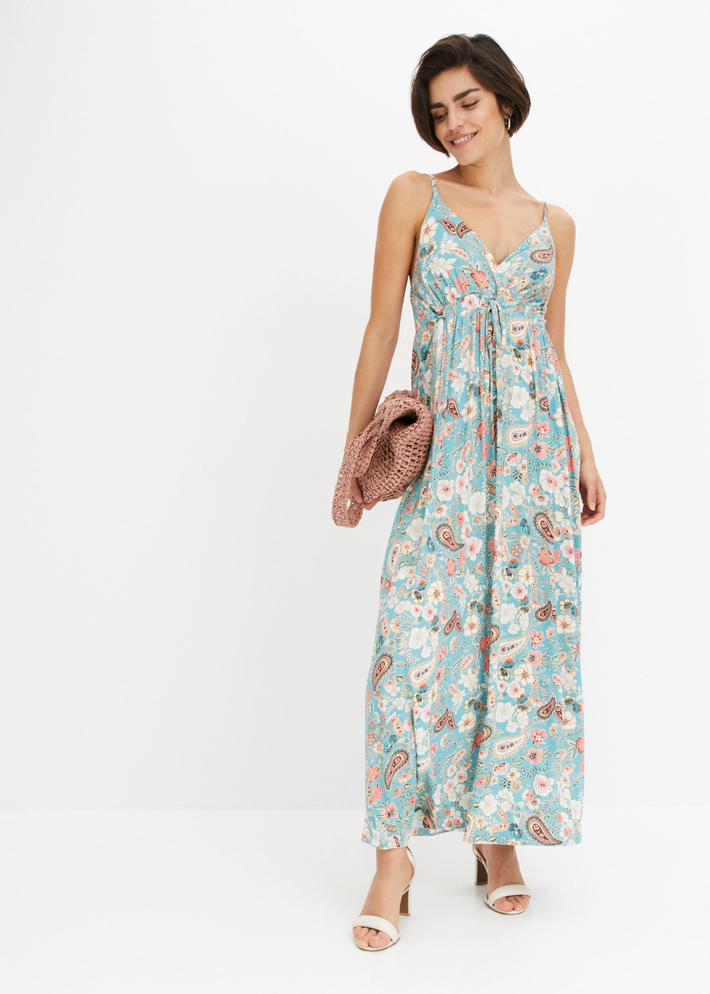 bonprix Maxikleid sommerliches Maxikleid, mit modischem Print, lockere Passform