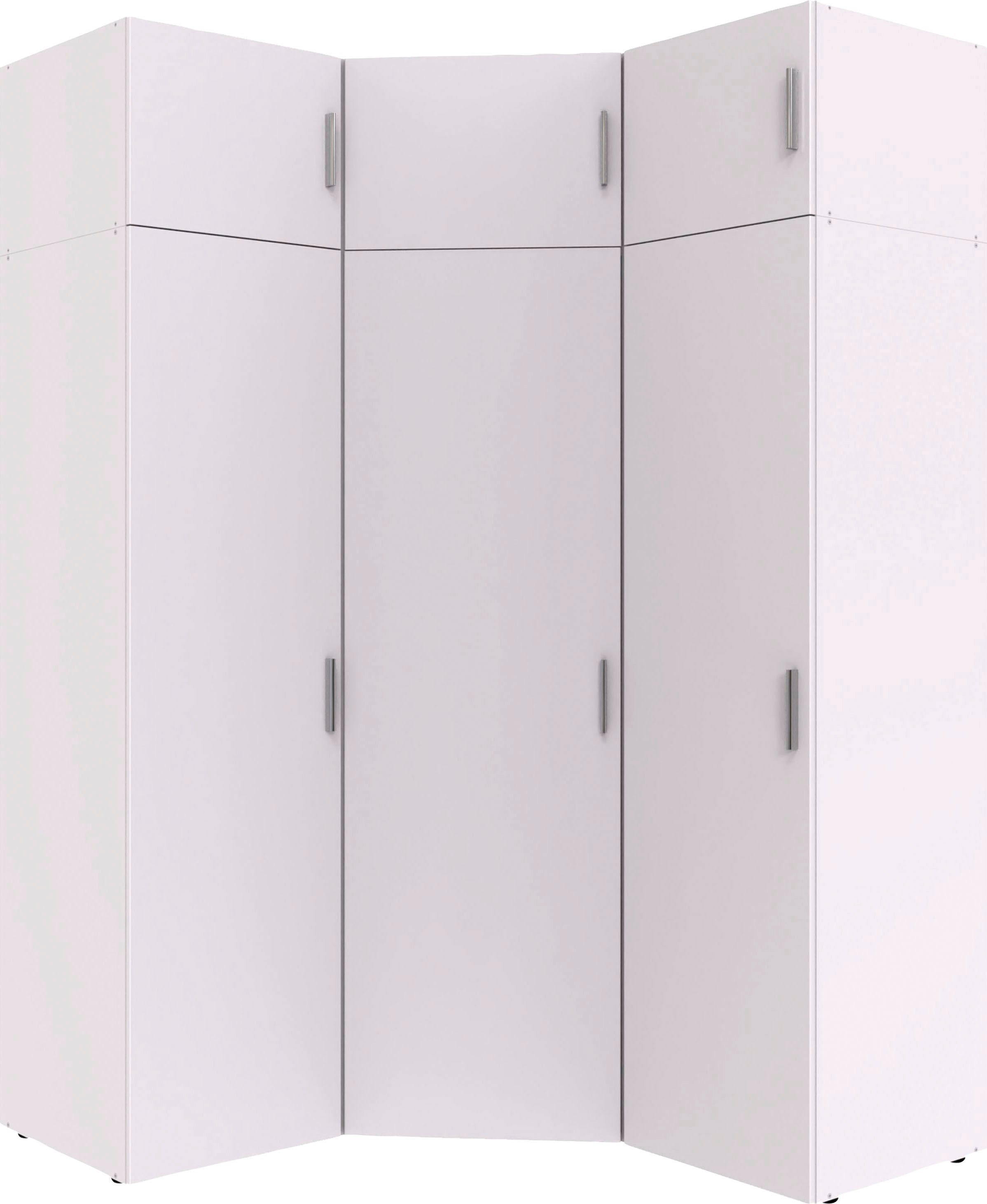 Wimex Schranksystem Münster (Spar-Set, 6tlg: Eckschrank+ 2 Schränke 30cm und 40cm breit+ 3 Aufsatzmodule) Mehrzweckschrank