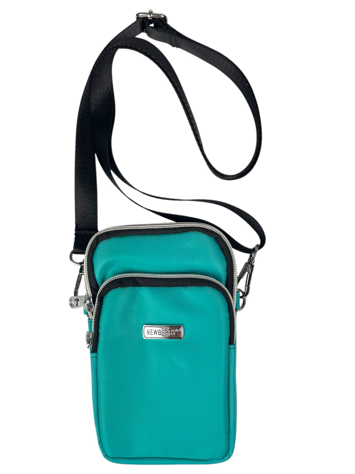 Taschen4life Handytasche kleine Damen & Herren Handy Umhängetasche 022-19, abnehmbares Trageband, Befestigungsschlaufe und Karabiner