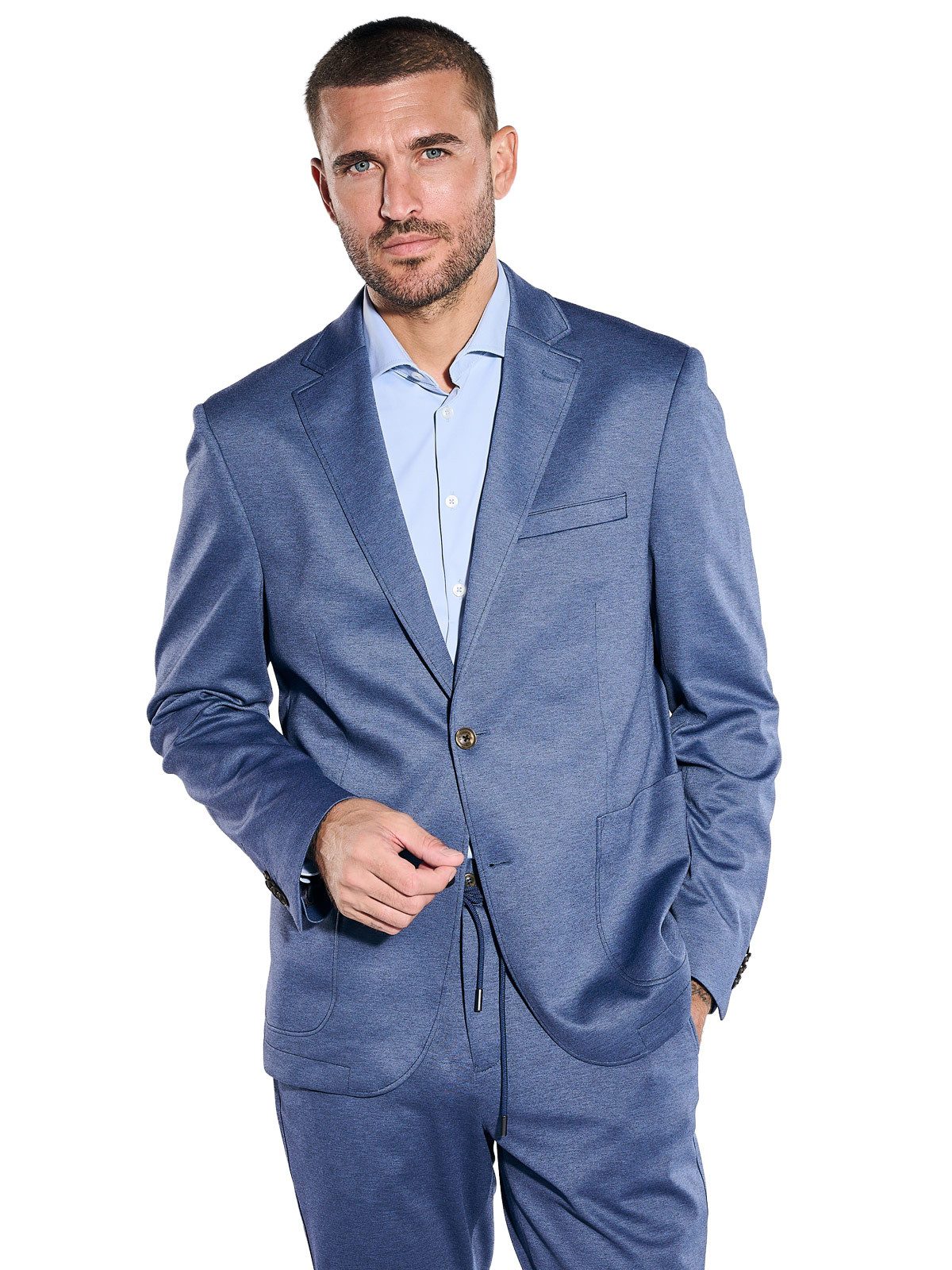 emilio adani Anzugsakko Herren Modisches Anzug-Sakko, Mittelblau