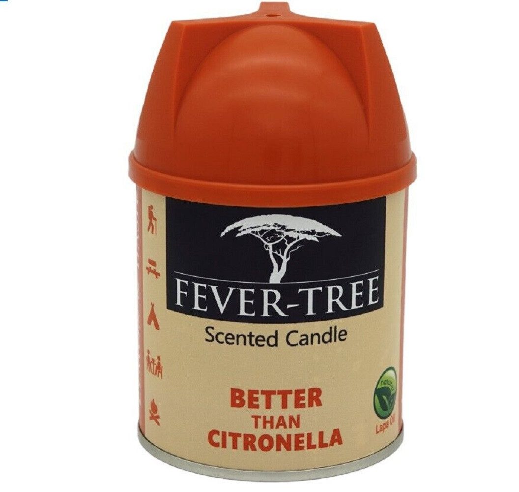 FEVER-TREE Duftkerze Duftkerze Zitronengras & Basilikum gegen Fliegen Stechmücken 30 Std.