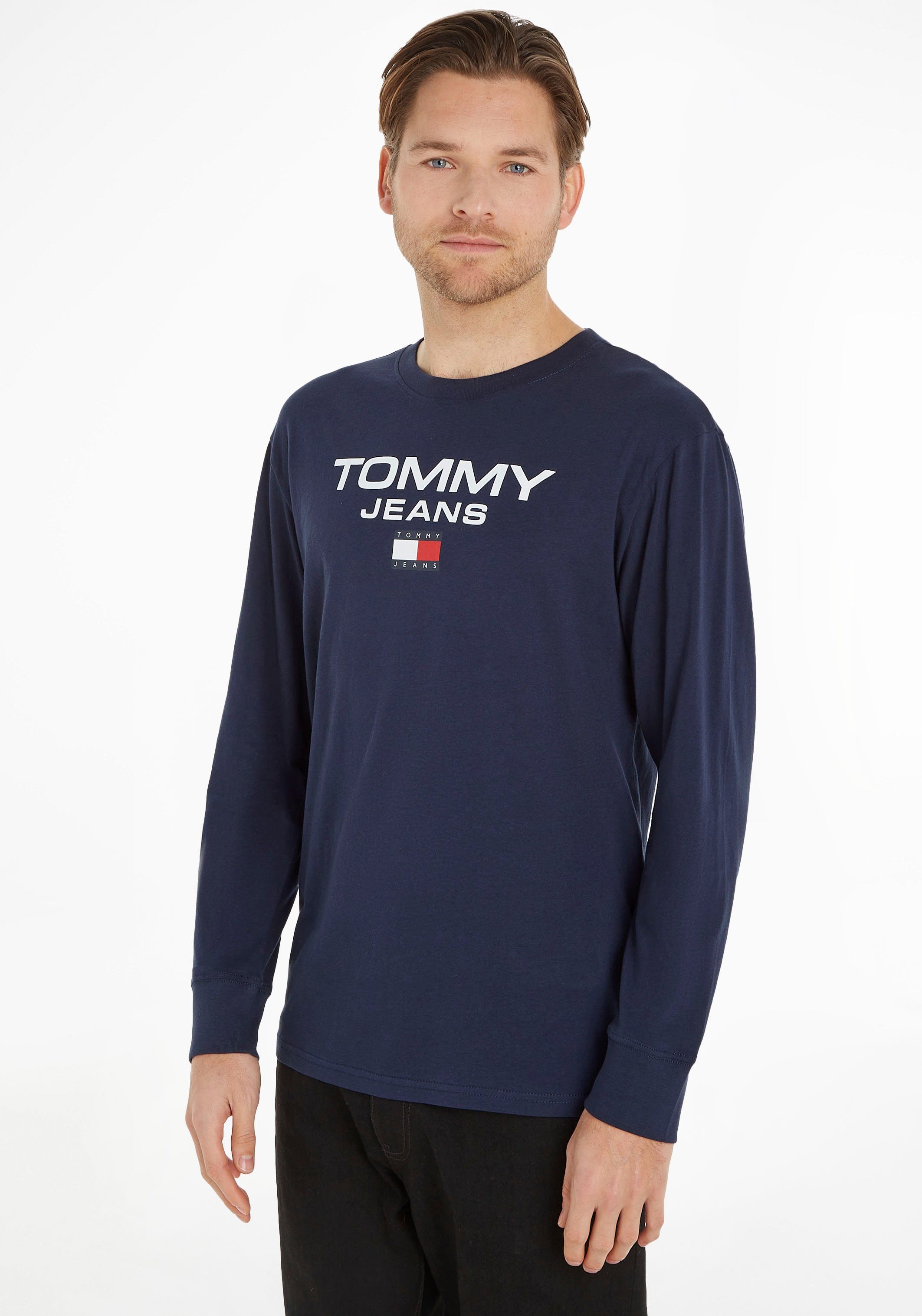 Tommy Jeans Langarmshirt TJM CLSC ENTRY LS TEE mit Logodruck Twilight Navy
