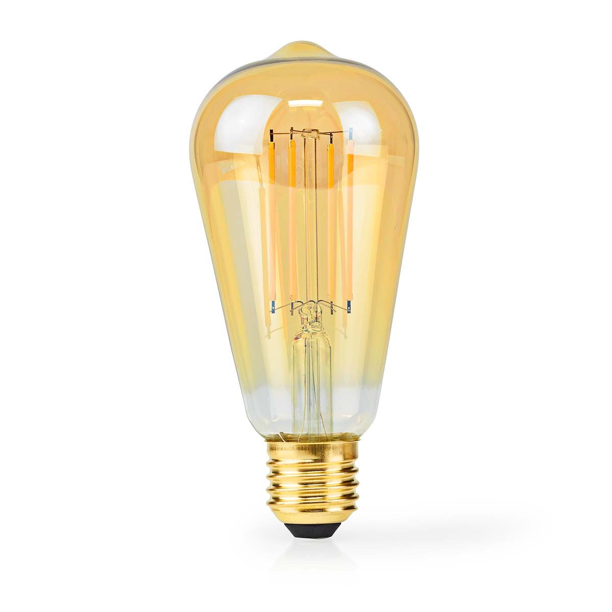 Nedis Smarte LED-Leuchte LBDE27ST64GD1, Dimmbar, extra warmweiß, für gemütliche Atmosphäre, Retro-Stil, Extra warmweiß, Dimmbar, extra warmweiß, für gemütliche Atmosphäre, Retro-Stil