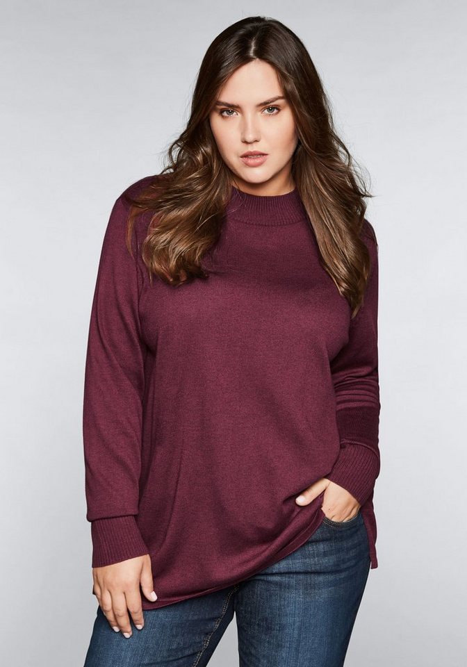 Sheego Stehkragenpullover Sheego Stehkragenpullover
