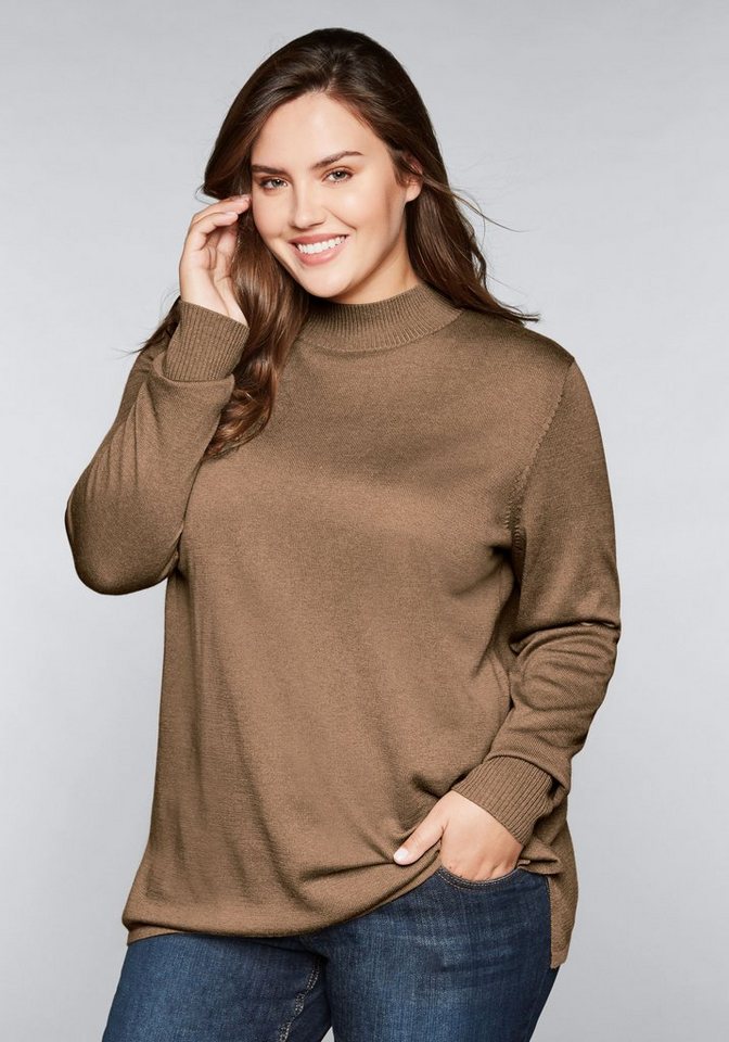 Sheego Stehkragenpullover Sheego Stehkragenpullover
