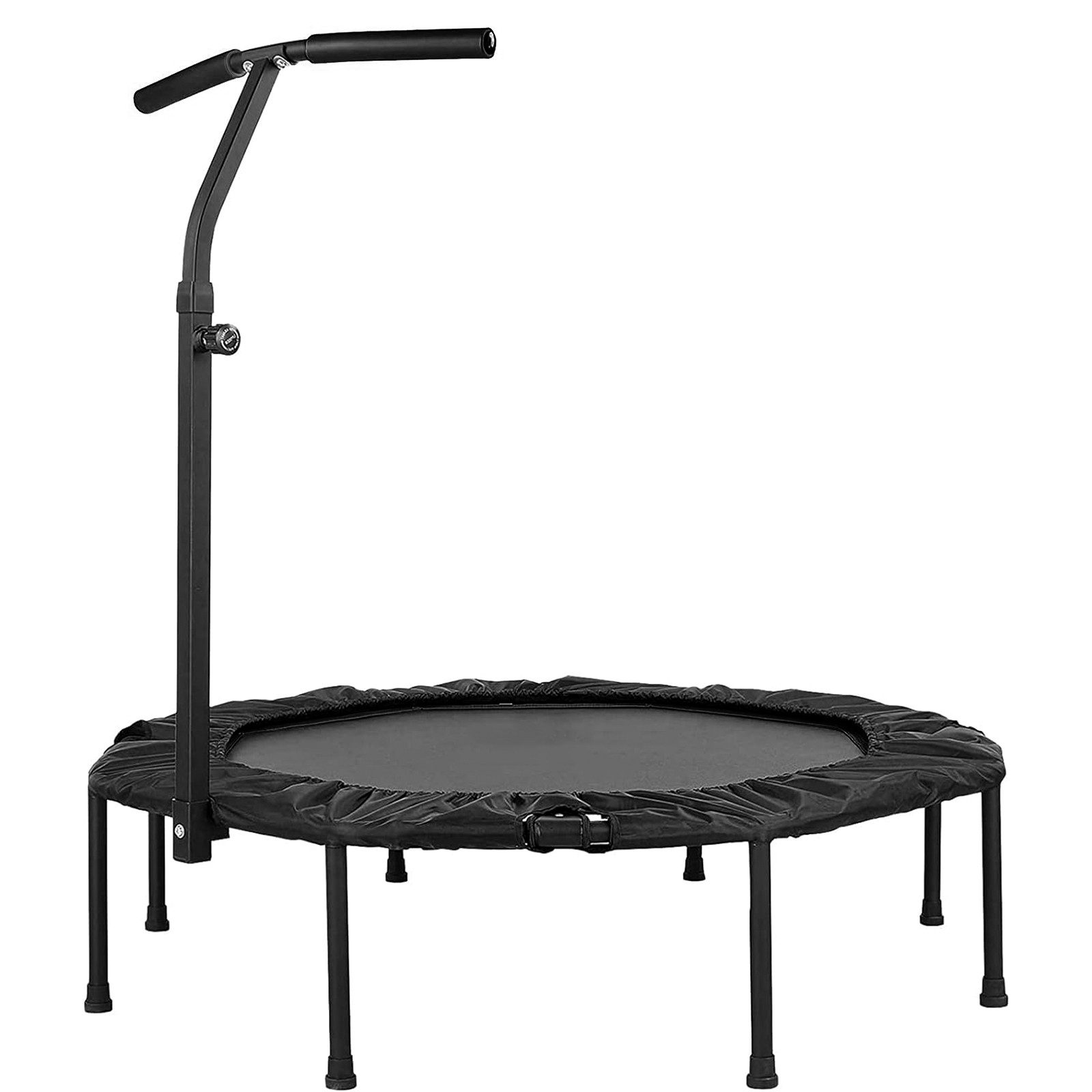 Fitnesstrampolin klappbar,Ø128cm Mini Trampolin Indoor/Outdoor,Leise Gummiseilfederung