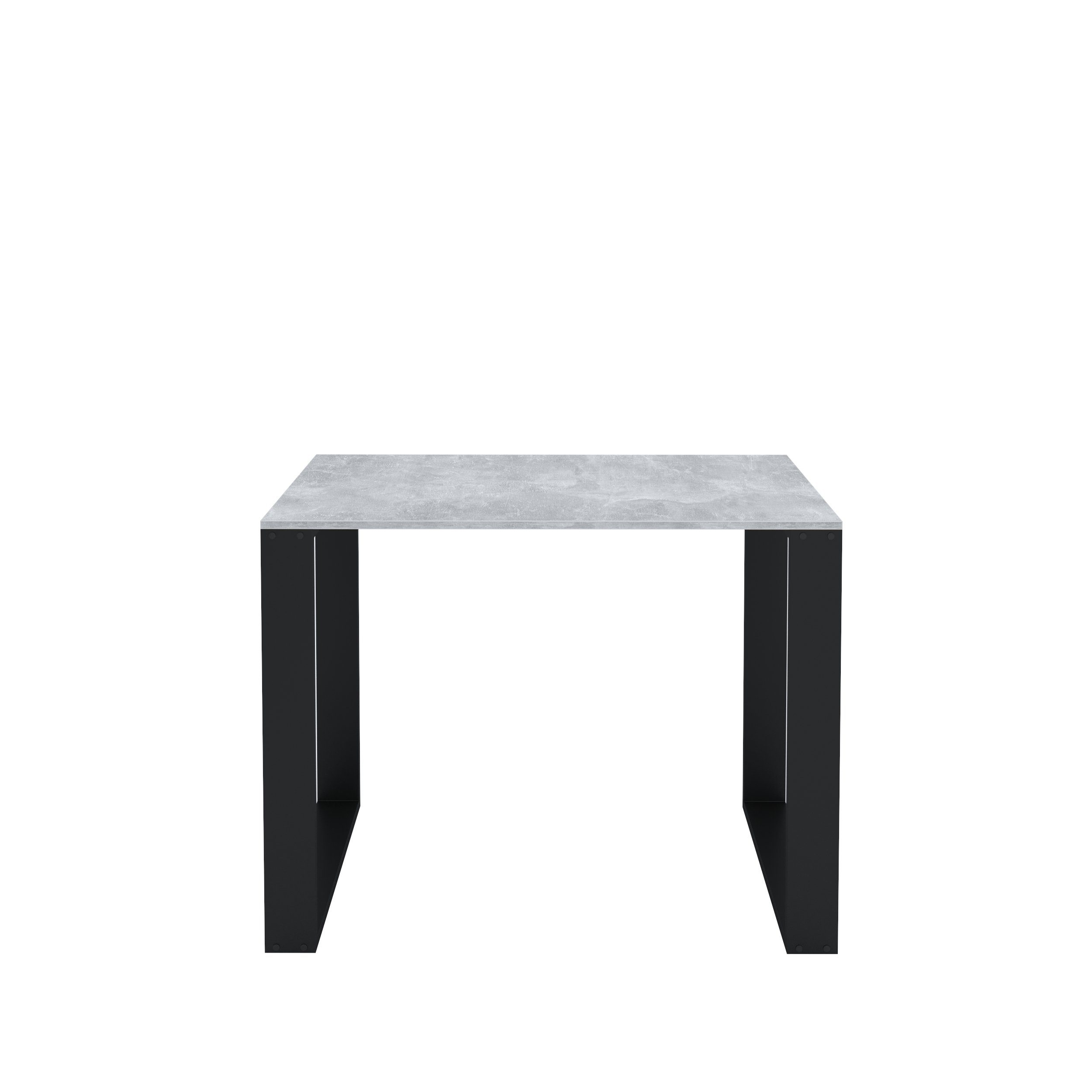 Esstisch, Schwarze Küchentisch LOFT Bürotisch 2mm-PVC Esszimmertisch Beinen AKKE Beton