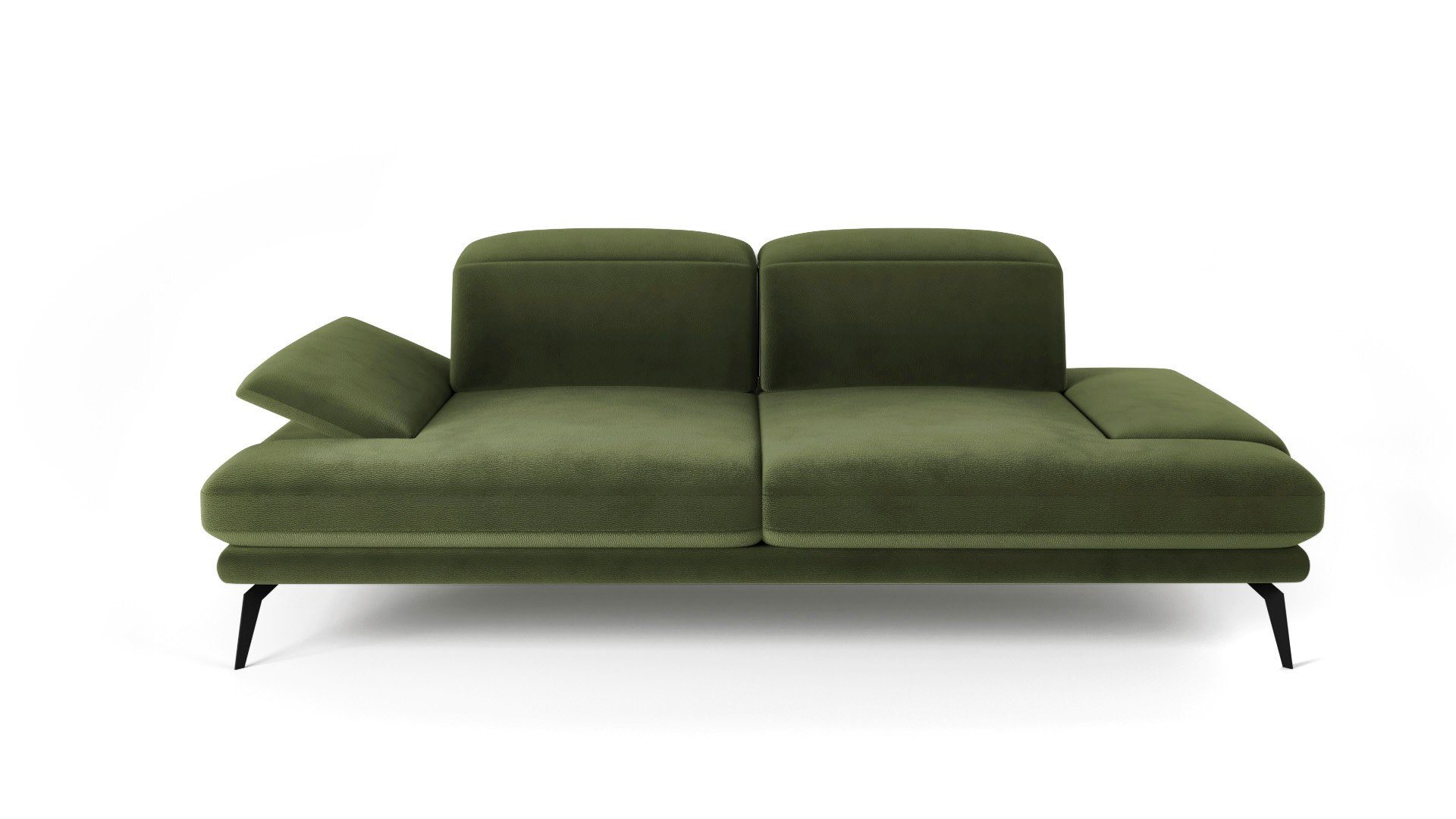 Siblo 2-Sitzer Elegantes Zweisitzer Sofa Deli 2 auf hohen Beinen - Verstellbare Kopfstützen und Armlehnen - Zweisitzer-Sofa - 2-Sitzer Sofa Grün