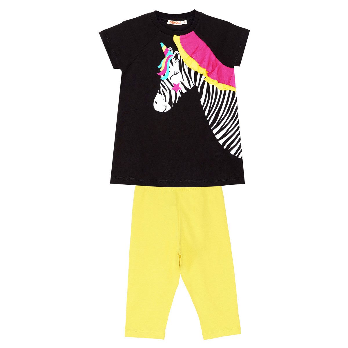 T-Shirt & Shorts Zebracorn Mädchen