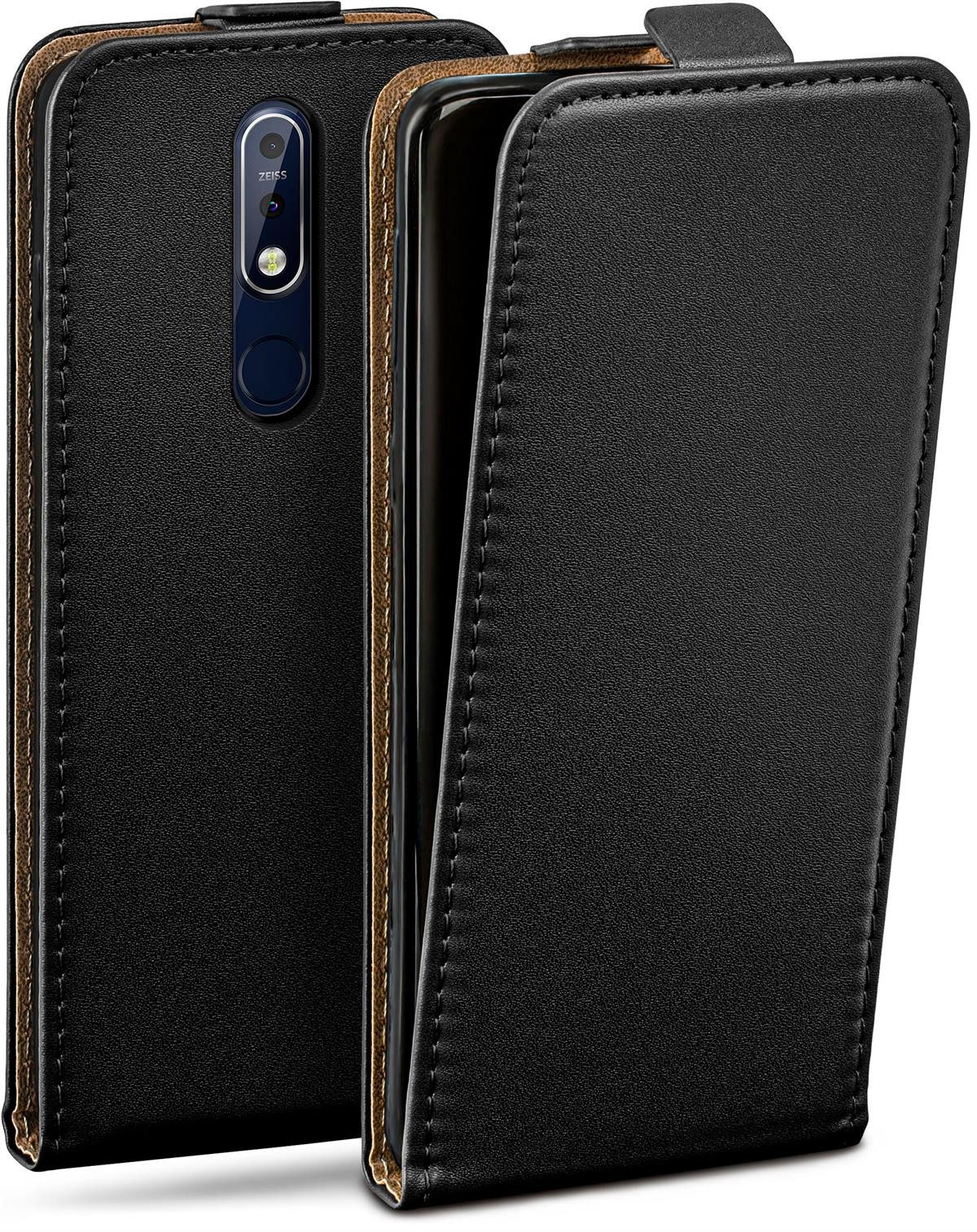 Handyhülle für Nokia 7.1 Hülle Klappbar Flip Case Schwarz
