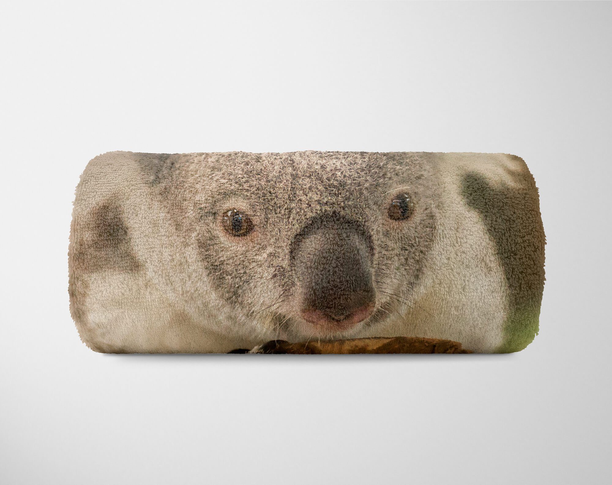 Sinus Art Handtücher Handtuch Strandhandtuch Kuscheldecke Handtuch Koalabär Tiermotiv Saunatuch mit Baumwolle-Polyester-Mix (1-St), Koala Aus