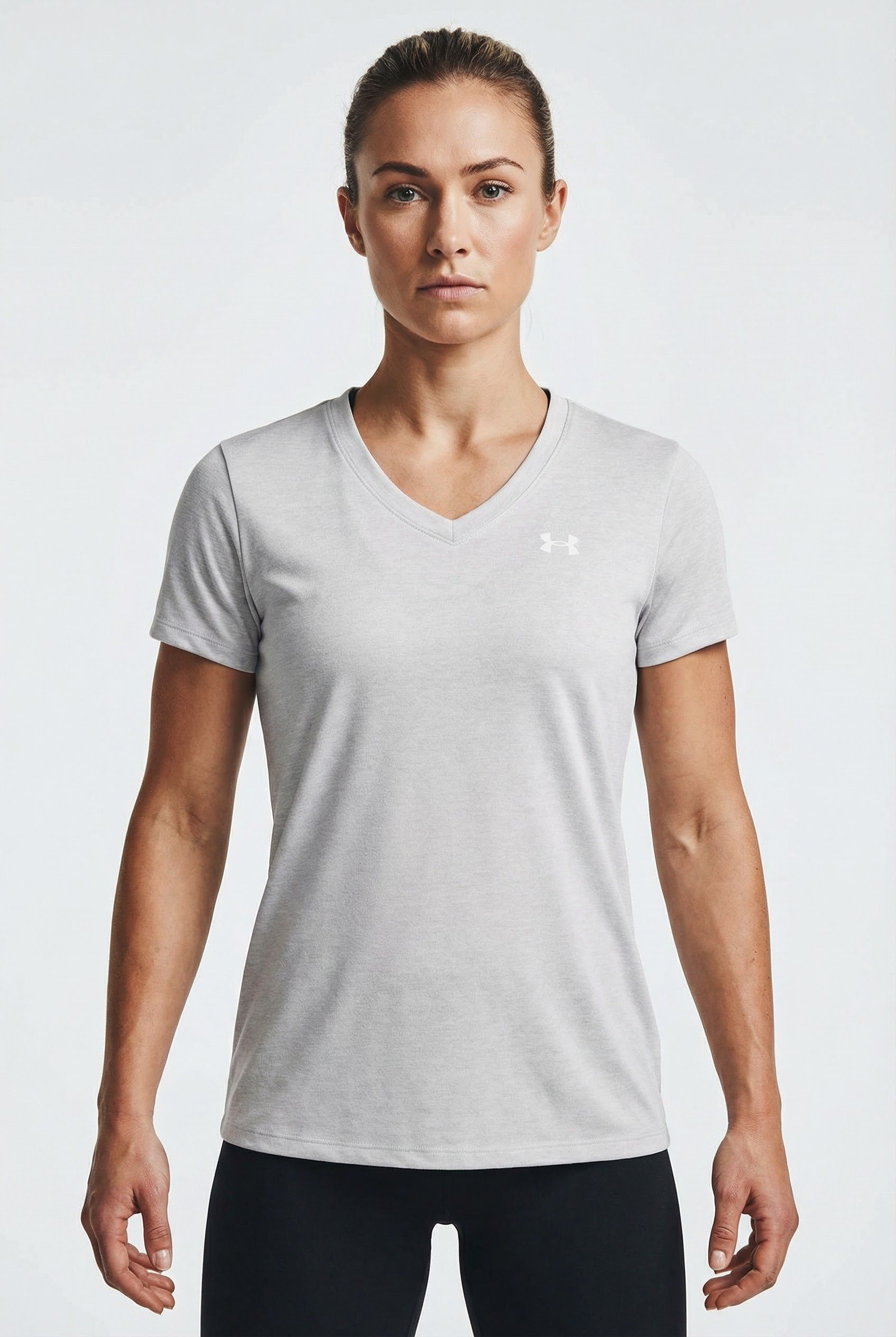 Under Armour® Trainingsshirt TECH SSV- TWIST Kurzarm, atmungsaktiv, schnell trocknend, mit V-Ausschnitt