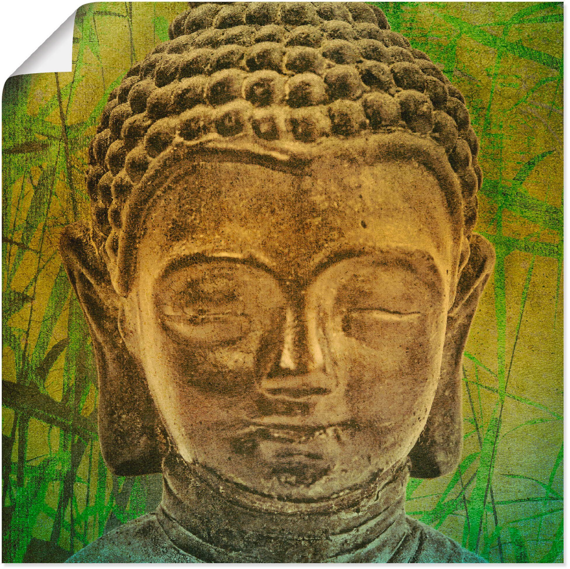 Artland Wandbild Buddha II, Religion (1 St), als Leinwandbild, Wandaufkleber oder Poster in versch. Größen