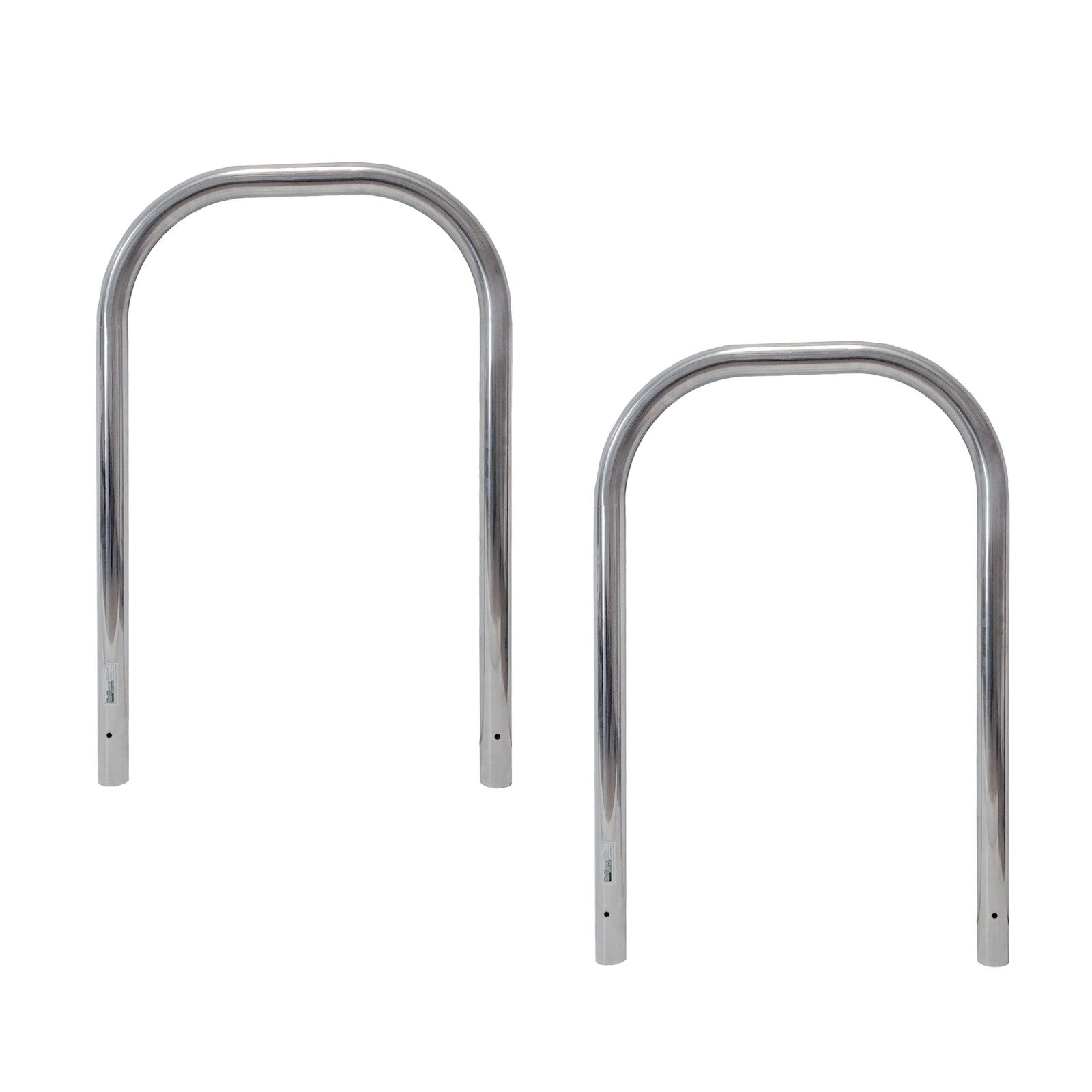 TRUTZHOLM Fahrradständer 2x Fahrradanlehnbügel 116x74 cm Edelstahl Ø 60 mm, zum Einbetonieren Parker grau Typ U