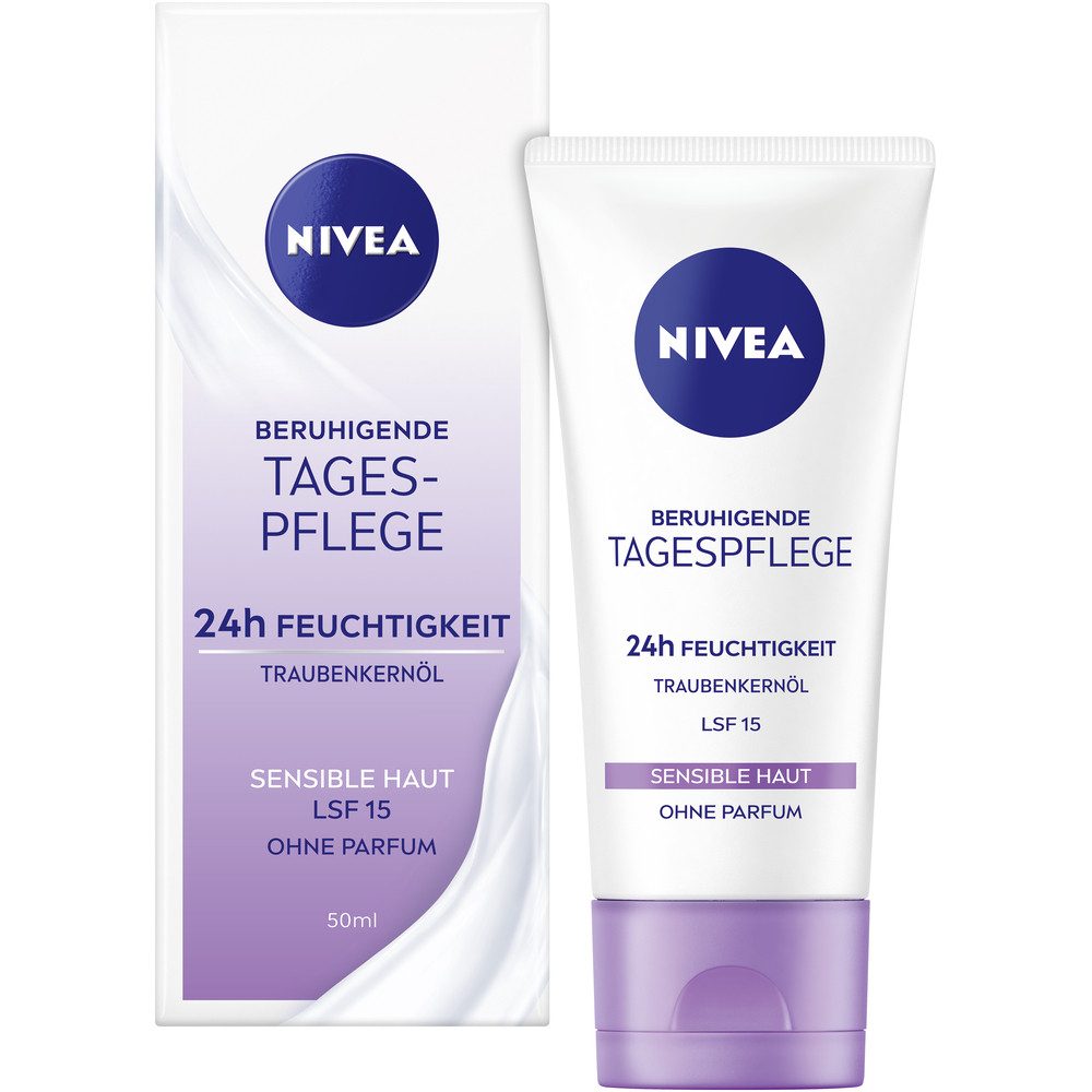 Nivea Gesichtsserum Instant Serum+ Expert Filler Hyaluron Replumping Serum + Tagespflege, 3-tlg., LUMINOUS630® Skin Glow