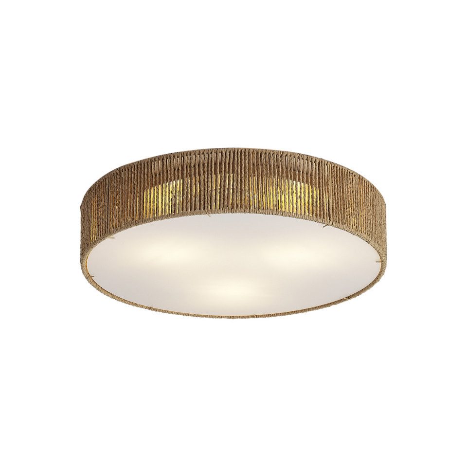 Qazqa Deckenleuchte Luz, ohne Leuchtmittel, Warmweiß, QAZQA Deckenleuchte, e27, Naturel, Metall, Modern