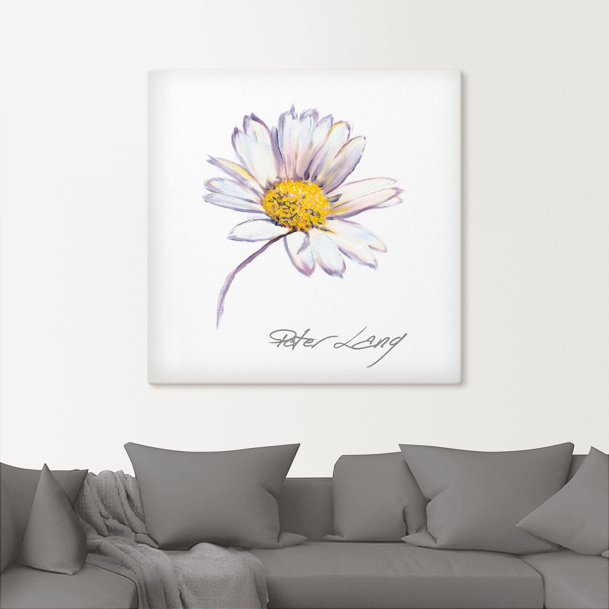 Poster Alubild, V, Wandbild Blumenbilder Leinwandbild, oder versch. als Blume_weiß Artland Wandaufkleber Größen St), (1 in