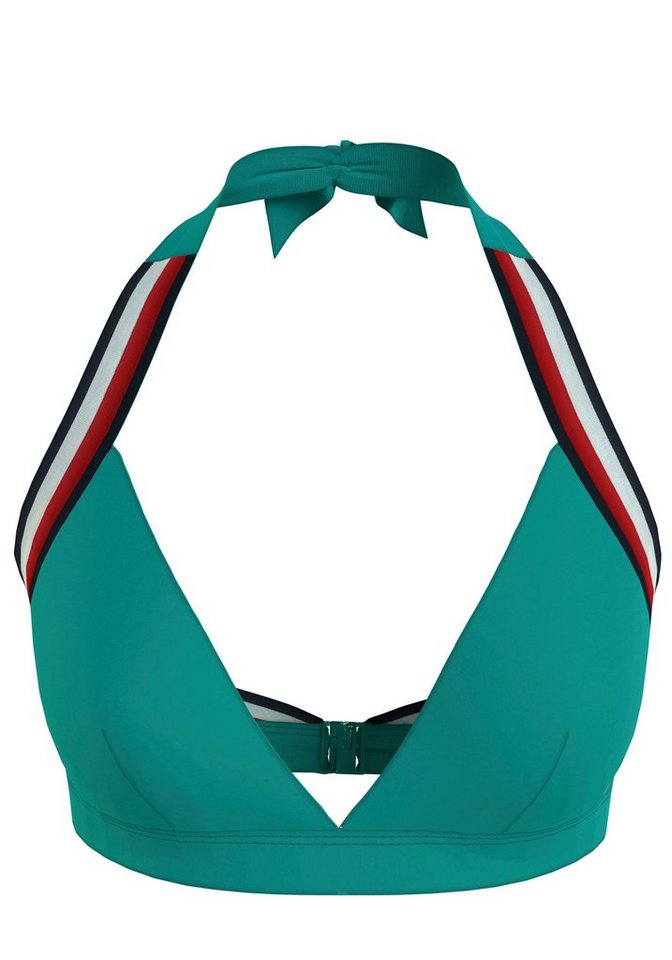 Tommy Hilfiger Swimwear Triangel Bikini Top »Lucy«, mit gestreiften Einsätzen › grün  - Onlineshop OTTO