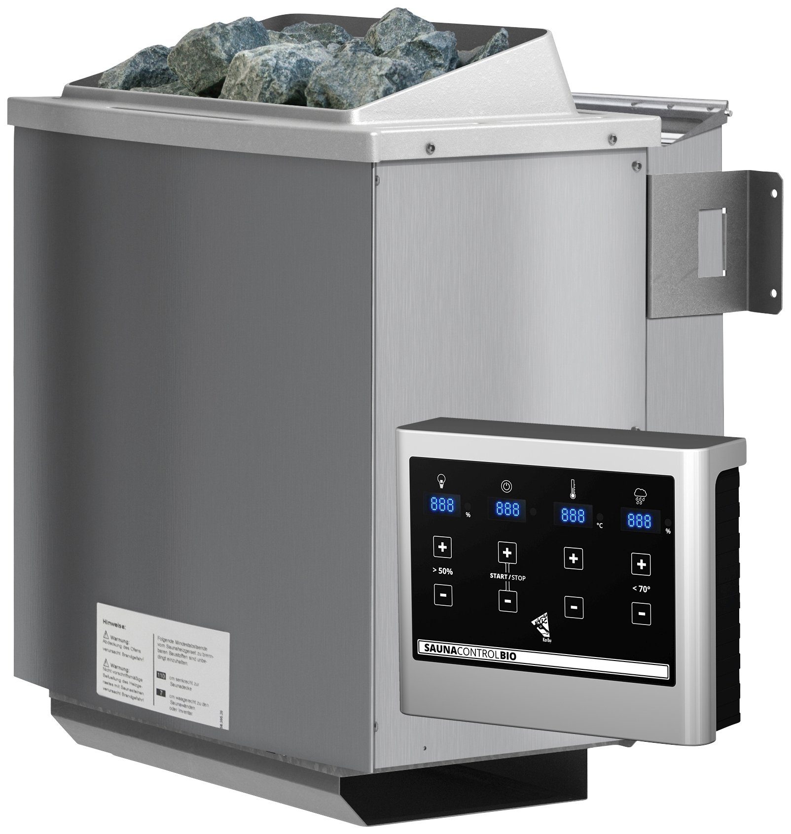 Karibu Bio-Saunaofen, 9 kW, externe Steuerung, (1-St), mit Steinen