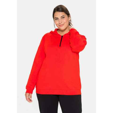Sheego Kapuzensweatshirt Große Größen mit Reißverschluss am Ausschnitt