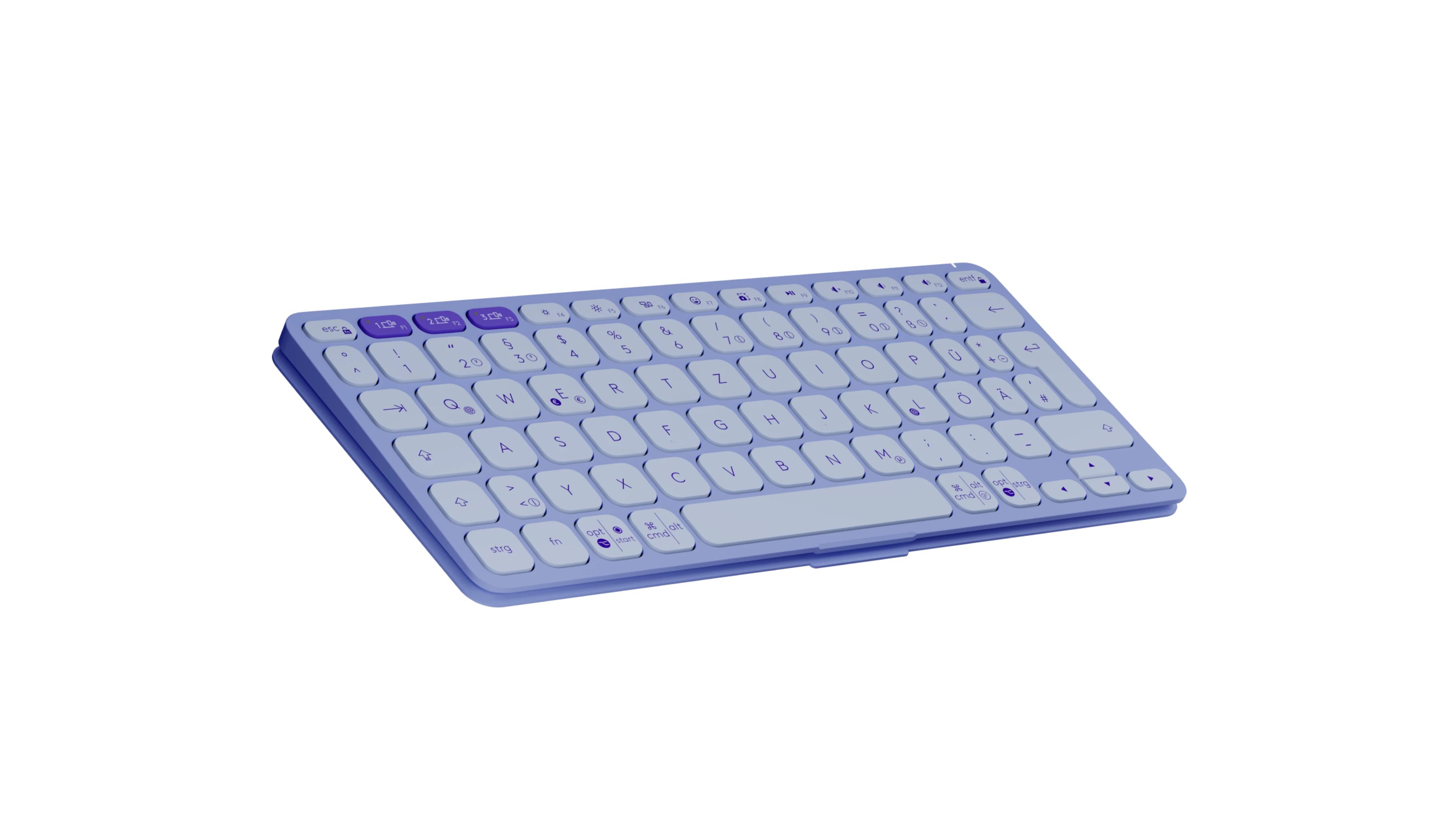 Logitech Keys-To-Go 2 - LILAC - DEU - WESTMID-511 Gaming-Tastatur (Bluetooth Low Energy technology)