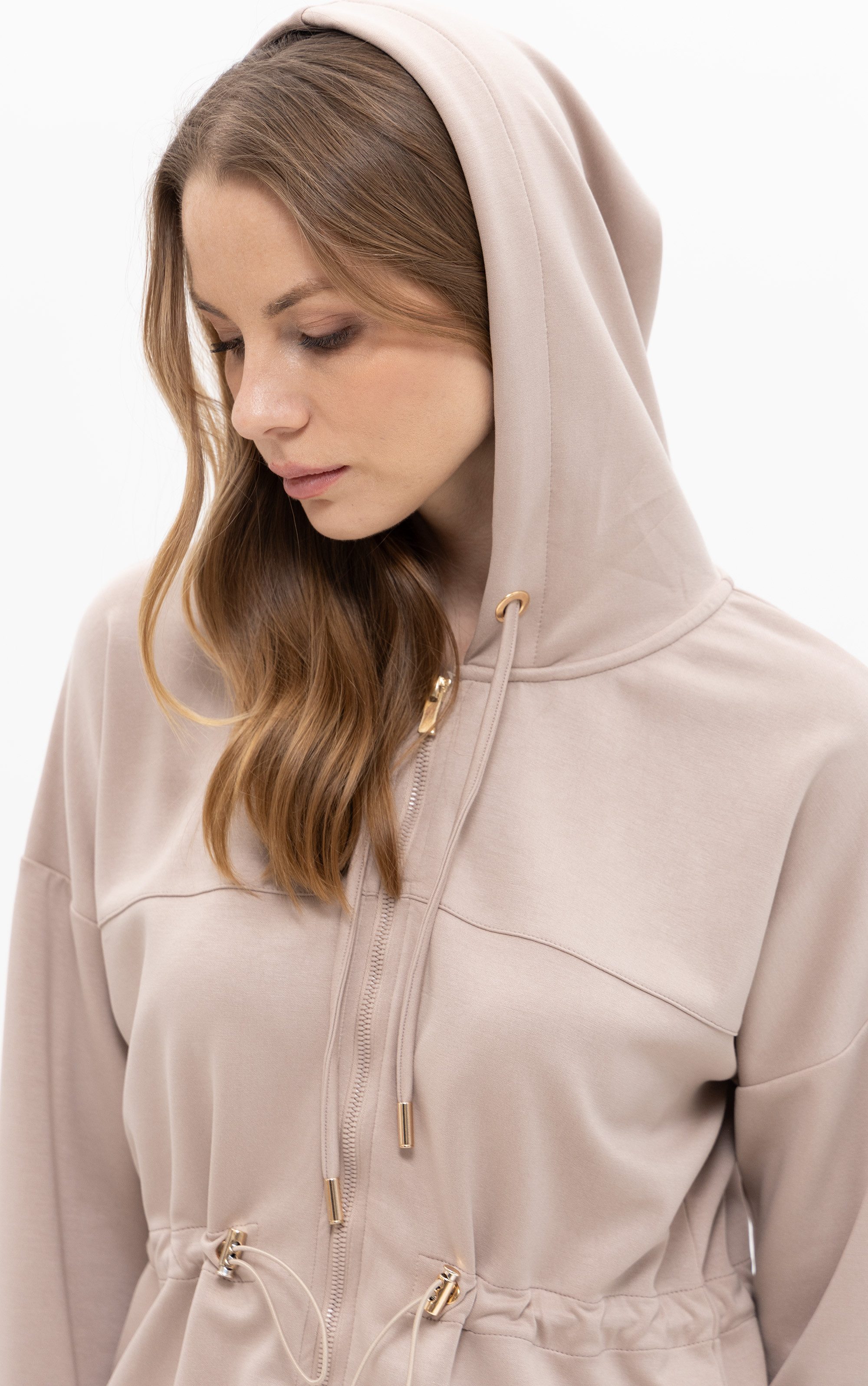 Passioni Strickjacke mit Taillenzug