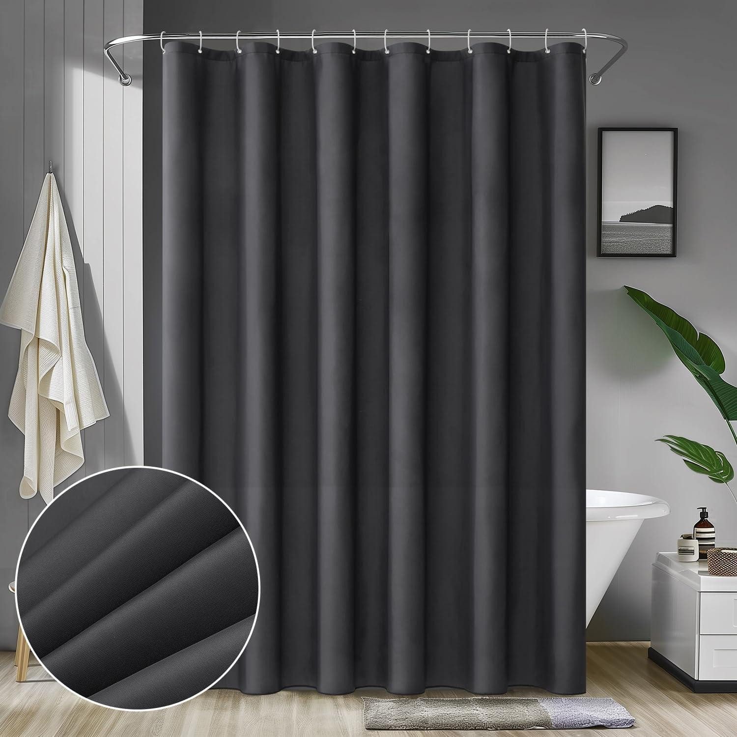 MIULEE Duschvorhang Duschvorhang 240x200cm Dunkelgrau Wasserdicht günstig online kaufen