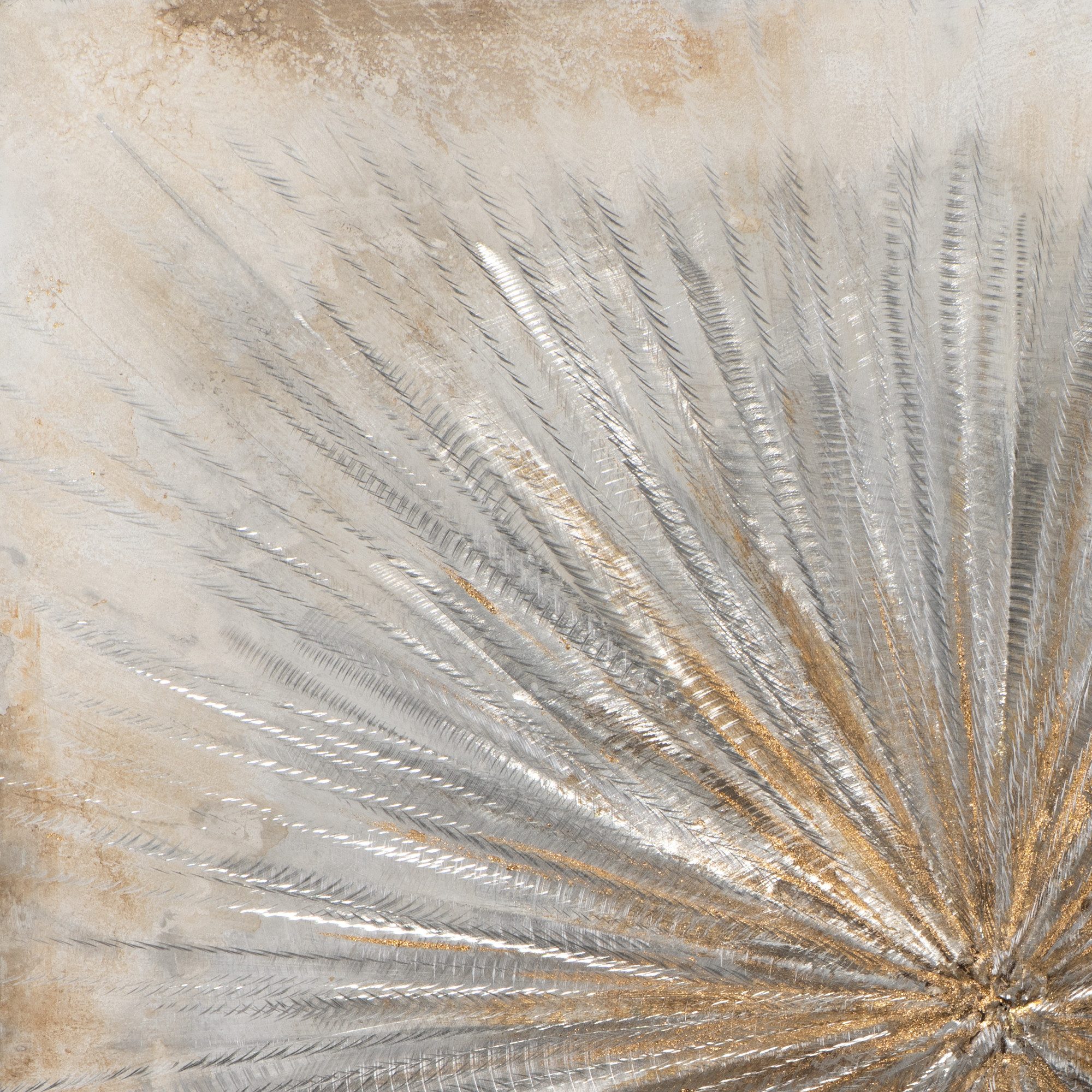 ArtUniverse Gemälde Sonne in Gold und Silber 100x100 cm, .