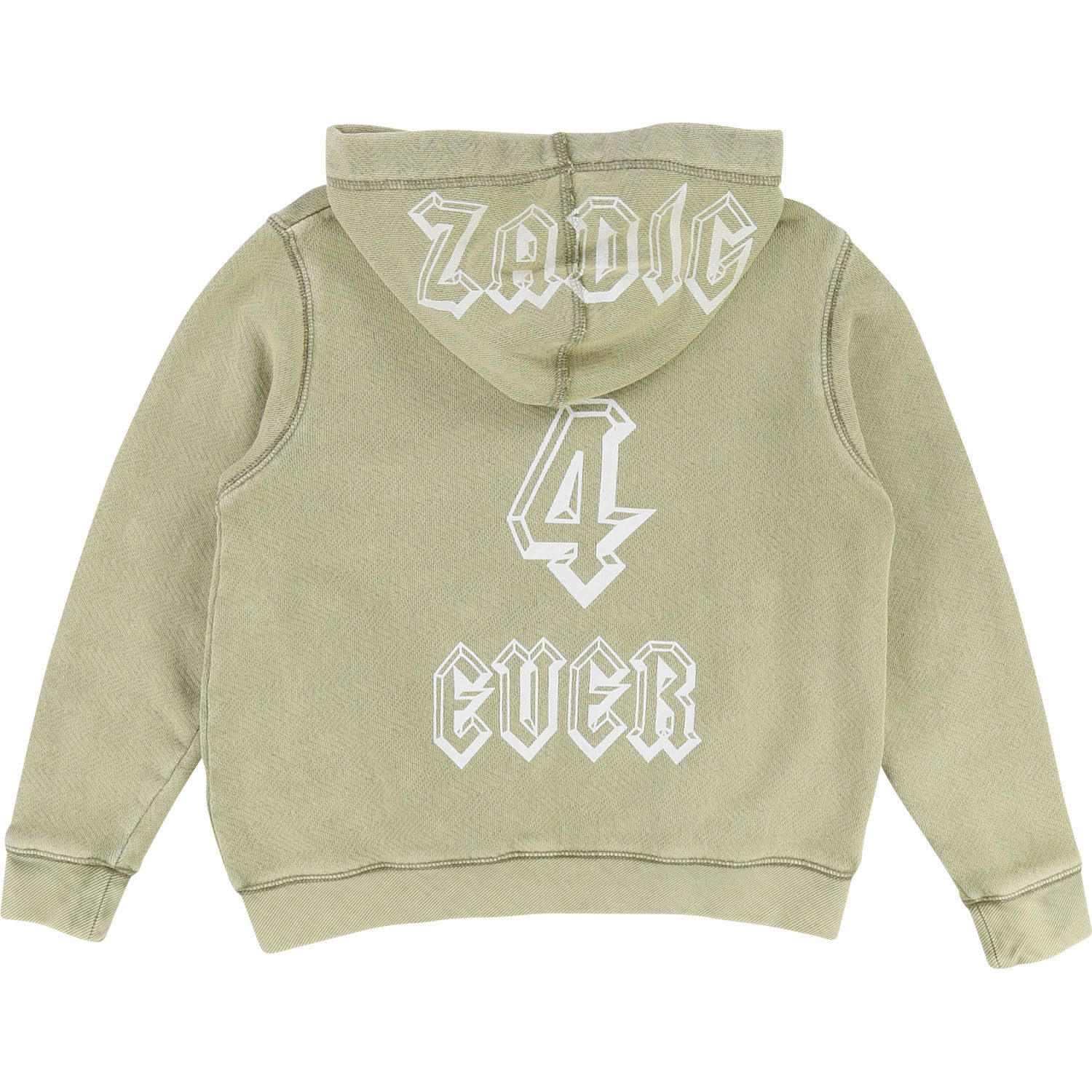 ZADIG & VOLTAIRE Sweatjacke ZADIG & VOLTAIRE Hoodie Sweatjacke khaki mit Logo
