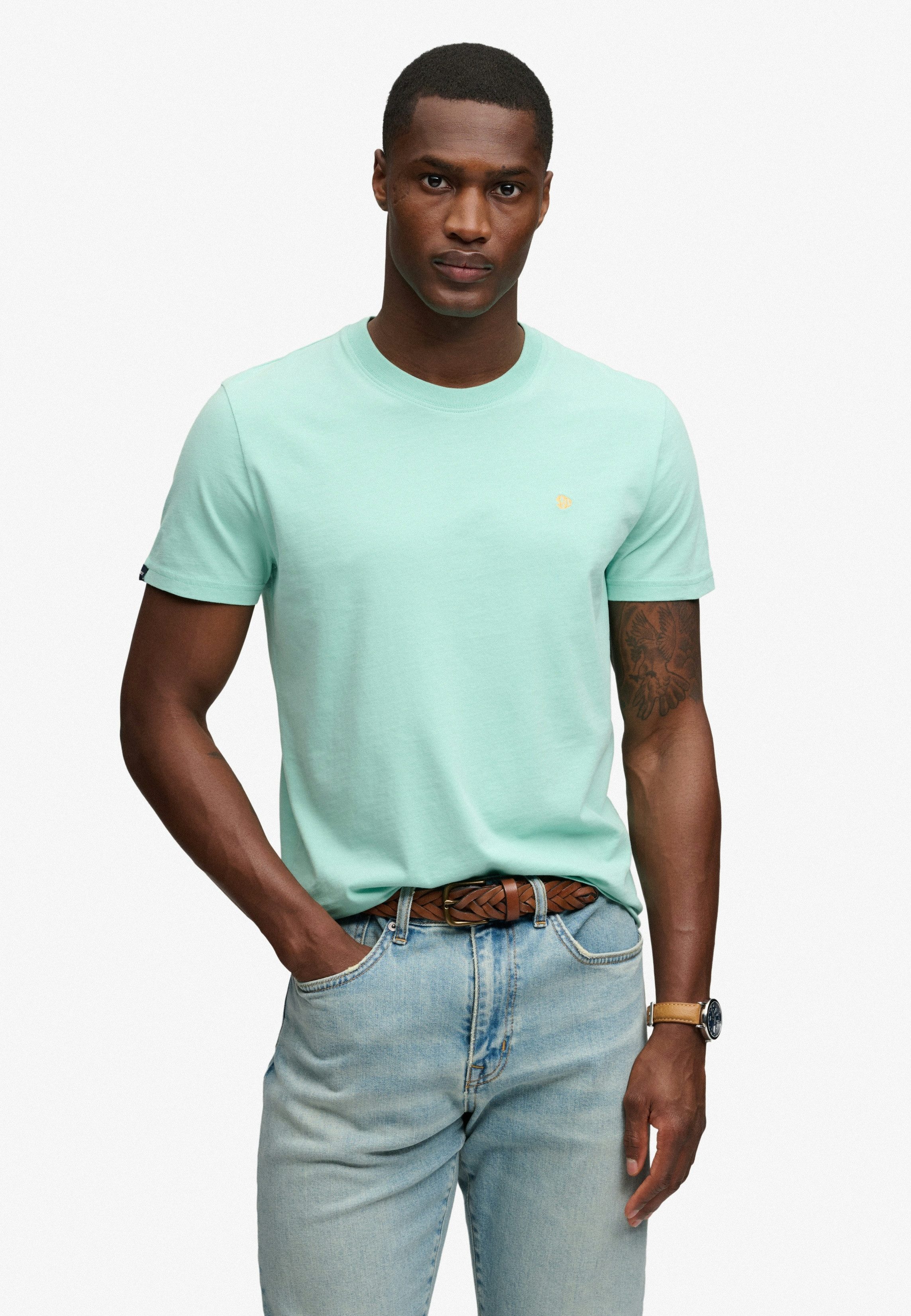 Superdry Herren Sd & co Logo T-shirt mit Stickerei Green - Größe: Xxxl