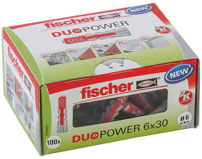 fischer Universaldübel »(535453)«, (Set, 100-tlg), 100 x DuoPower 6 x 30