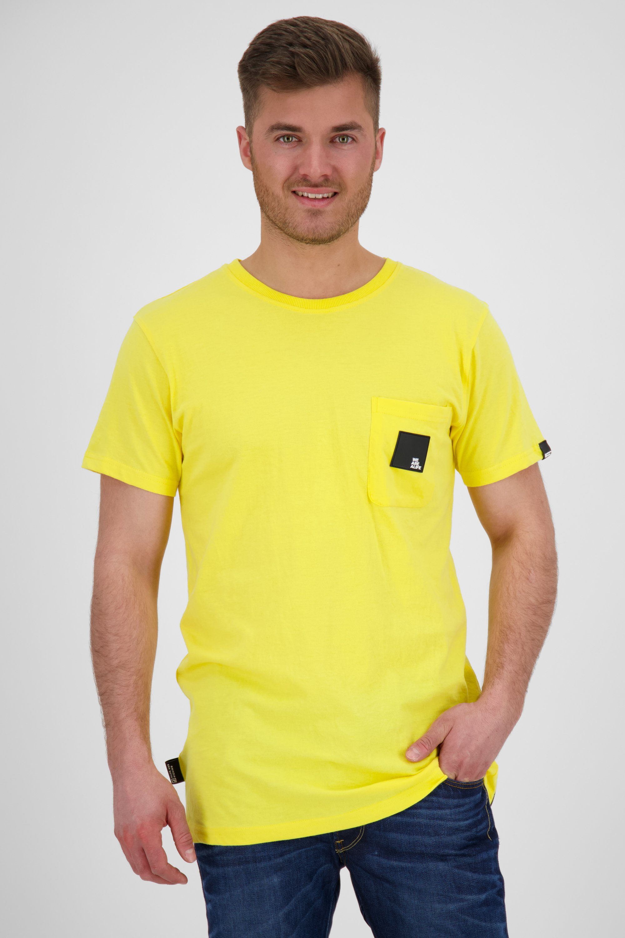 Alife & Kickin T-Shirt Logo PocketAK T-Shirt Herren lime | T-Shirts