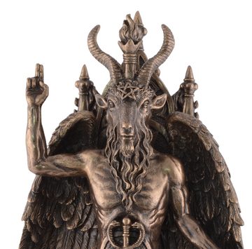 Vogler direct Gmbh Dekofigur Baphomet Gottheit auf Thron - by Veronese, von Hand bronziert, LxBxH: ca. 14x14x24cm