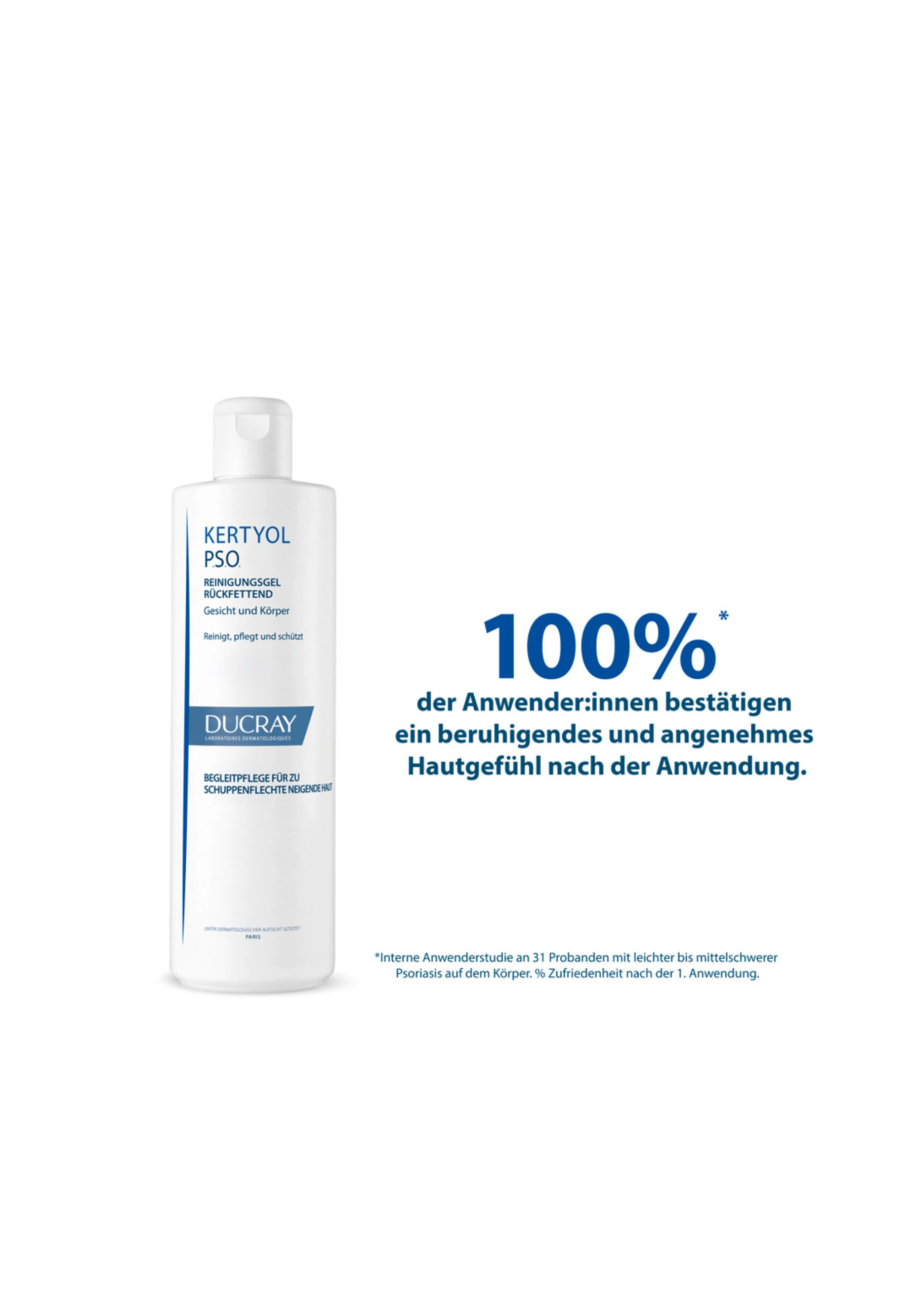 Ducray Körperpflegemittel KERTYOL P.S.O. Rückfettendes Reinigungsgel, lindert Juckreiz & schützt die Haut vor Austrocknung