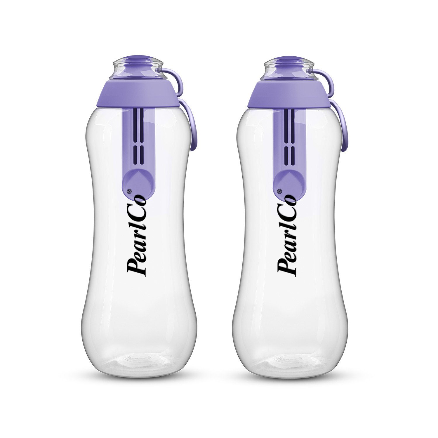 PearlCo Trinkflasche Trinkflaschen 0,7 Liter Filter lila mit Zwei