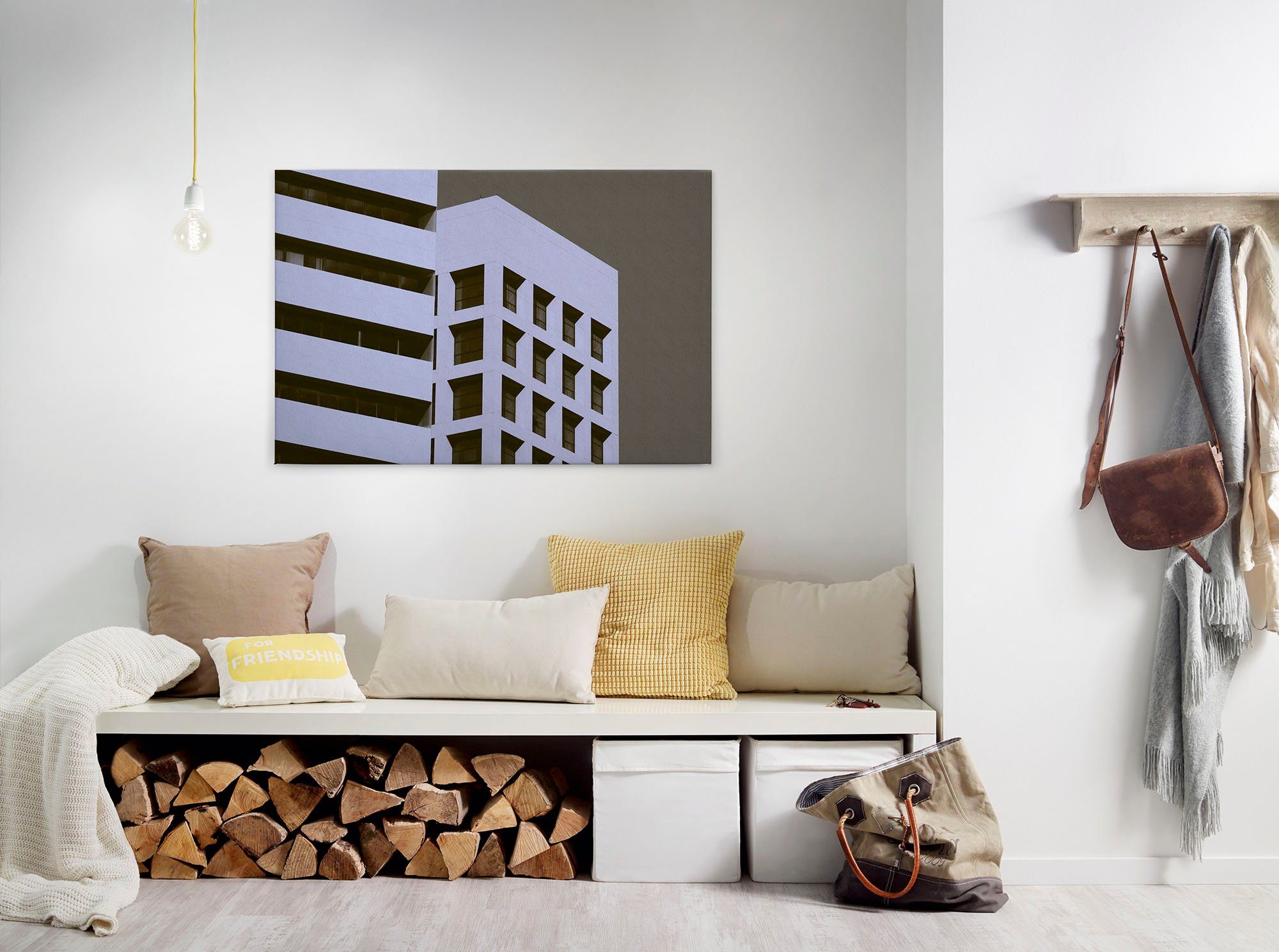 A.S. Création Leinwandbild skyscraper, Kinder, Kunst, Modern (1 St), Gebäude Keilrahmen Bild Grafisch Leinwand-Bild Wohnzimmer modern Wand