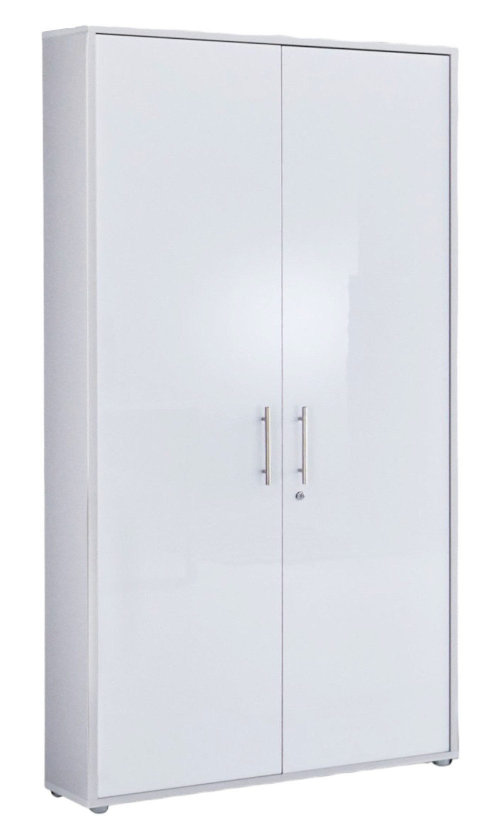 moebel-dich-auf Aktenschrank TABOR hoch (Büroschrank Ordnerschrank Mehrzweckschrank, Metallgriffe, 5 Fächer, abschließbar) Made in Germany
