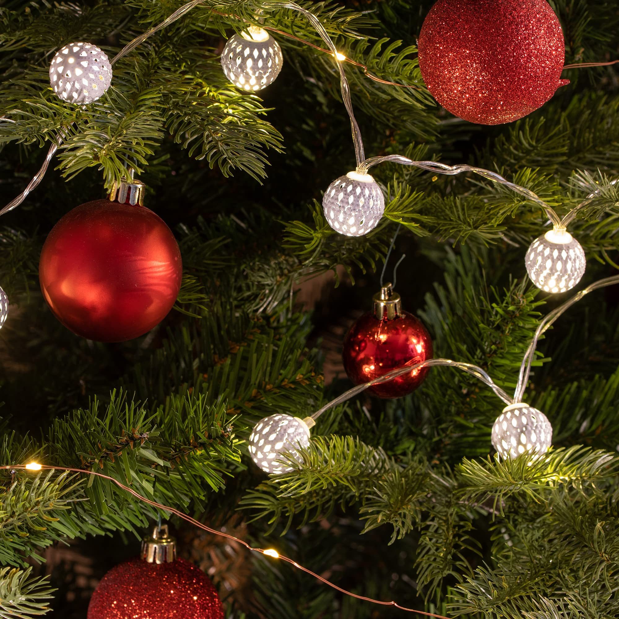 com-four LED-Lichterkette LED Lichterkette - Lichterkette mit LED-Licht, Dekorative Beleuchtung für Weihnachten, Geburtstag, Hochzeit