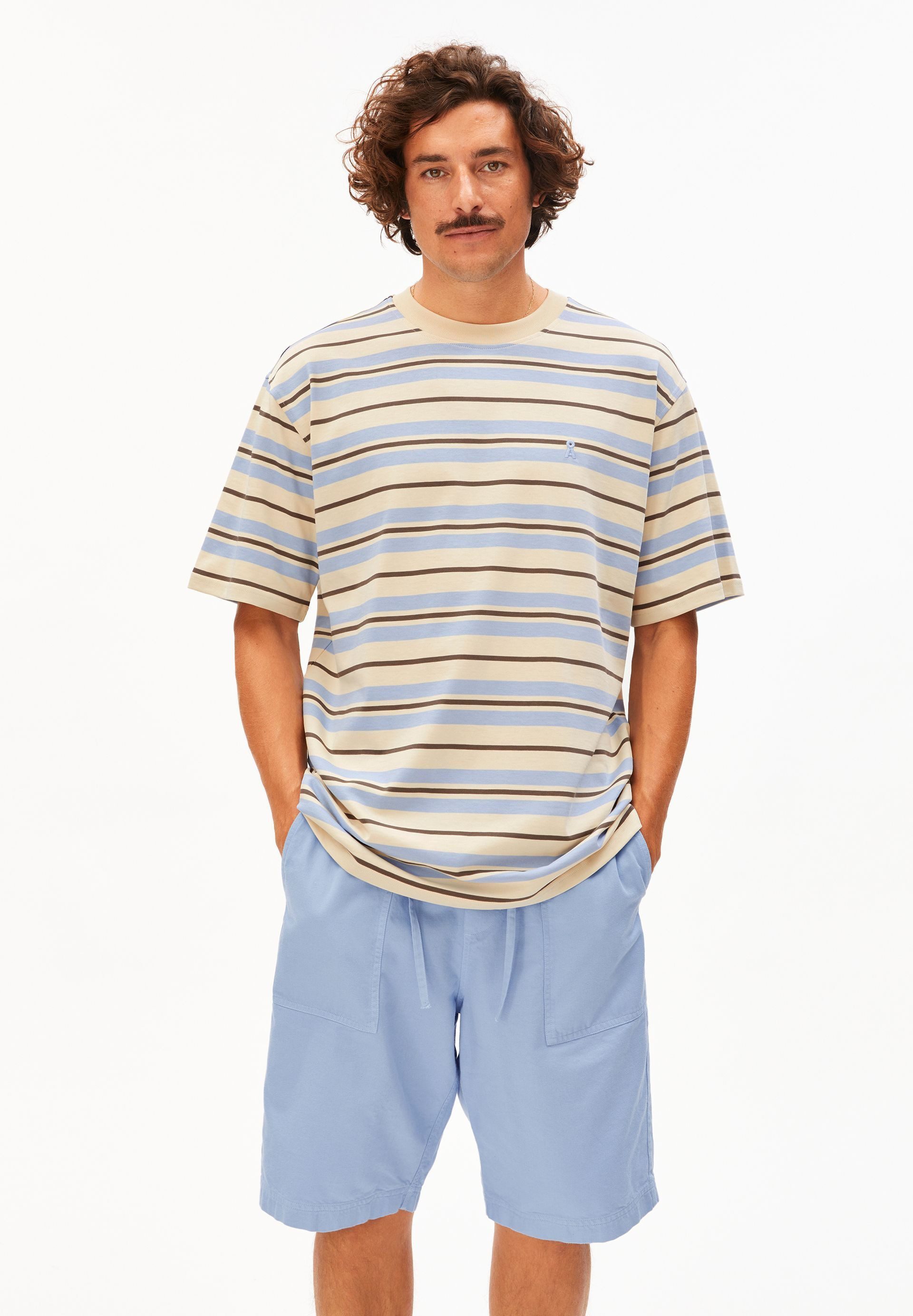 Armedangels T-Shirt MAARKOS STRIPES T-Shirt aus 100% Bio-Baumwolle Relaxed Fit