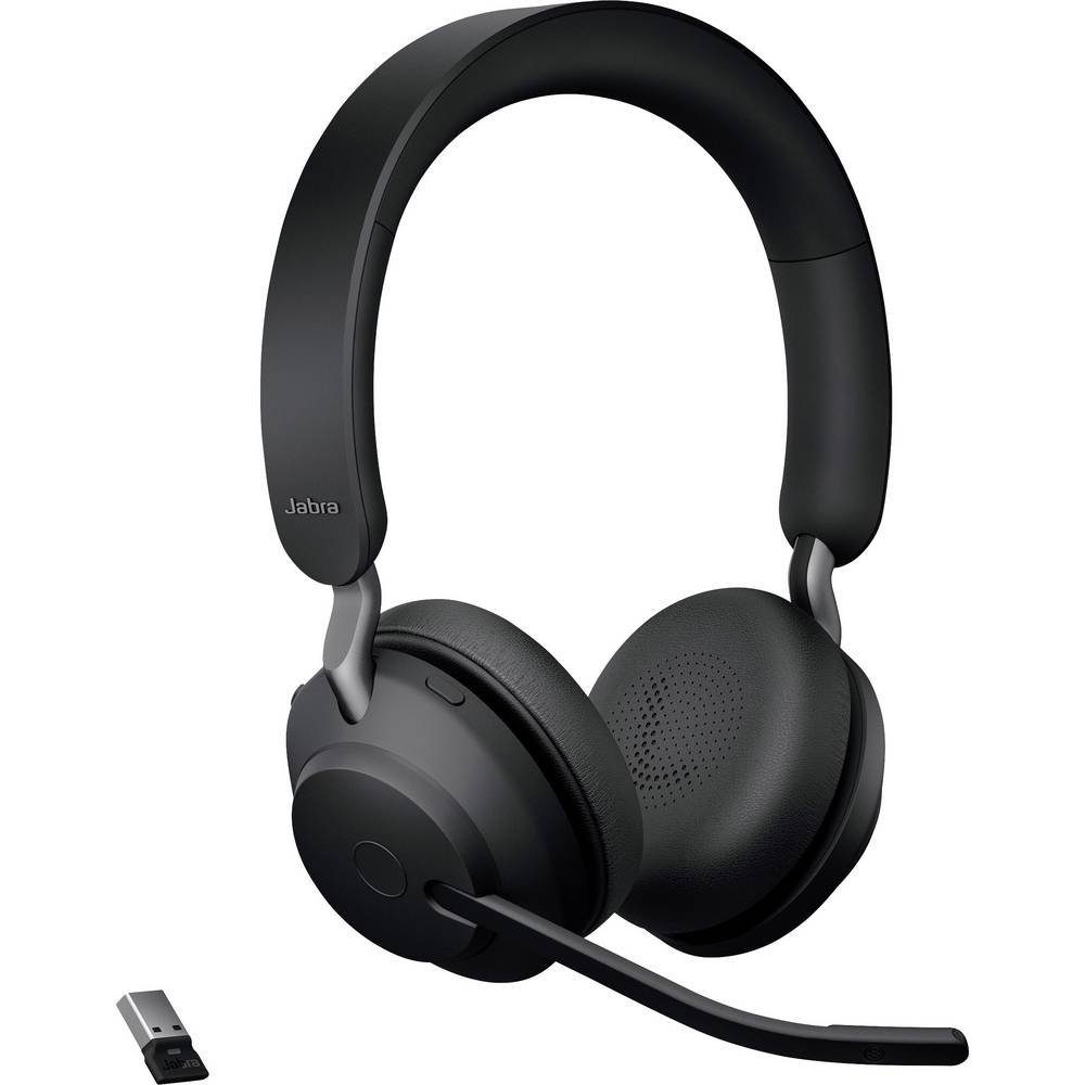 Batterieladeanzeige, Evolve2 Bluetooth Stereo (Lautstärkeregelung, UC 65 Jabra Mikrofon-Stummschaltung) USB-A black Kopfhörer