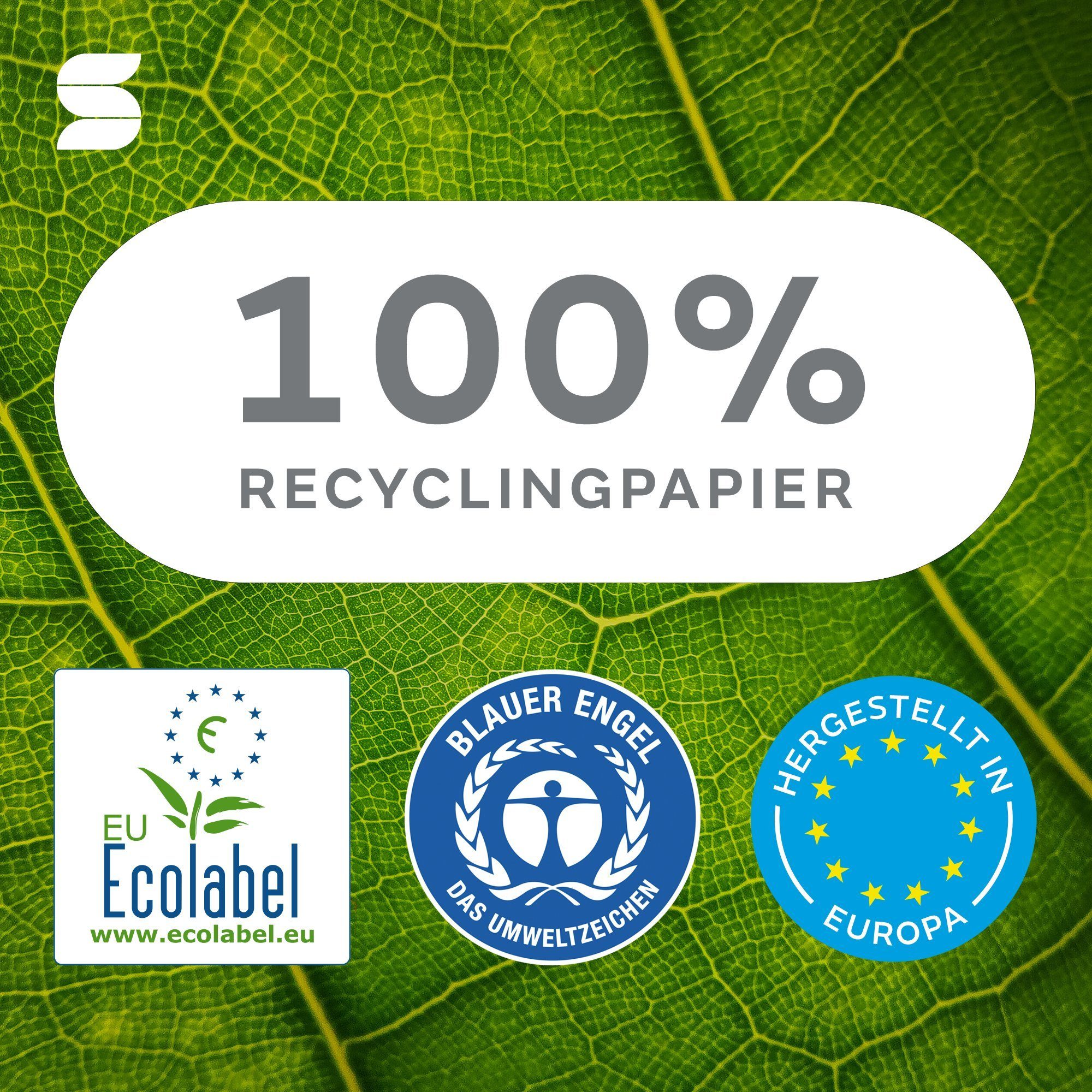 Satino Papierküchenrolle 2-lagig – extrem saugstark, extra reißfest & besonders umweltschonend (4-St)