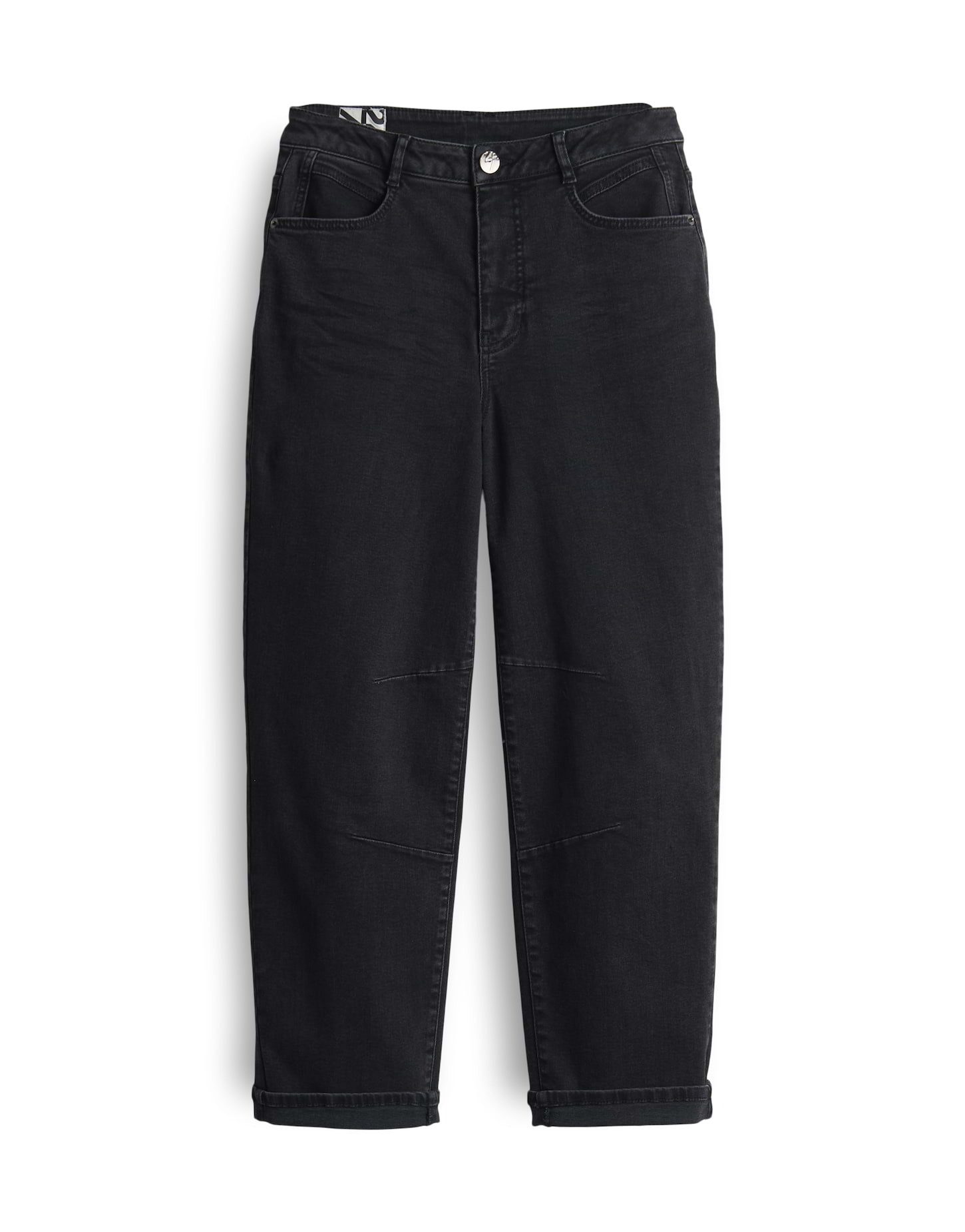 OPUS Relax-fit-Jeans LISSIE CITY aus nachhaltigem BCI Cotton Mix Tapered Fit, Cropped, leichte Used-Effekte