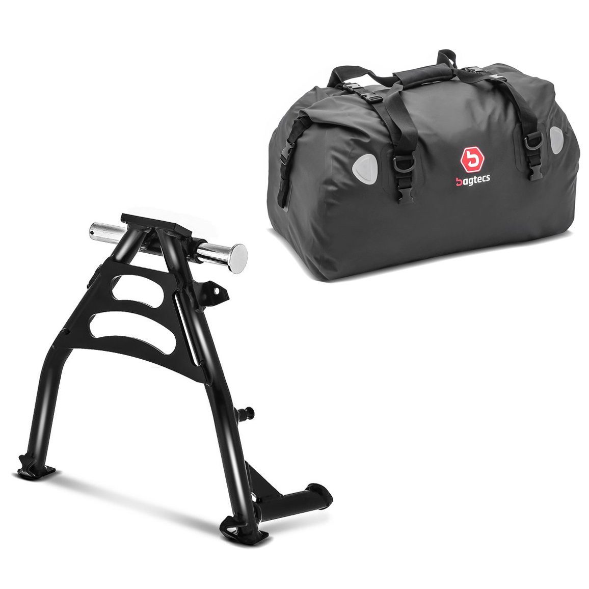 ConStands Motorrad-Hauptständer Set Hauptständer + Hecktasche XF60 für Honda Transalp XL 650 V 00-06