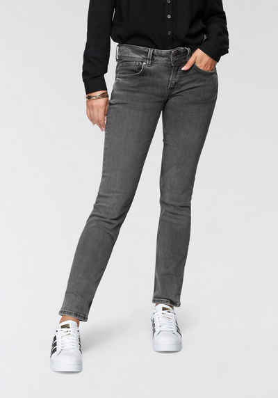 Pepe Jeans Slim-fit-Jeans »SATURN« im basic Straight-Fit in Mid-Waist und 5-Pocket-Stil