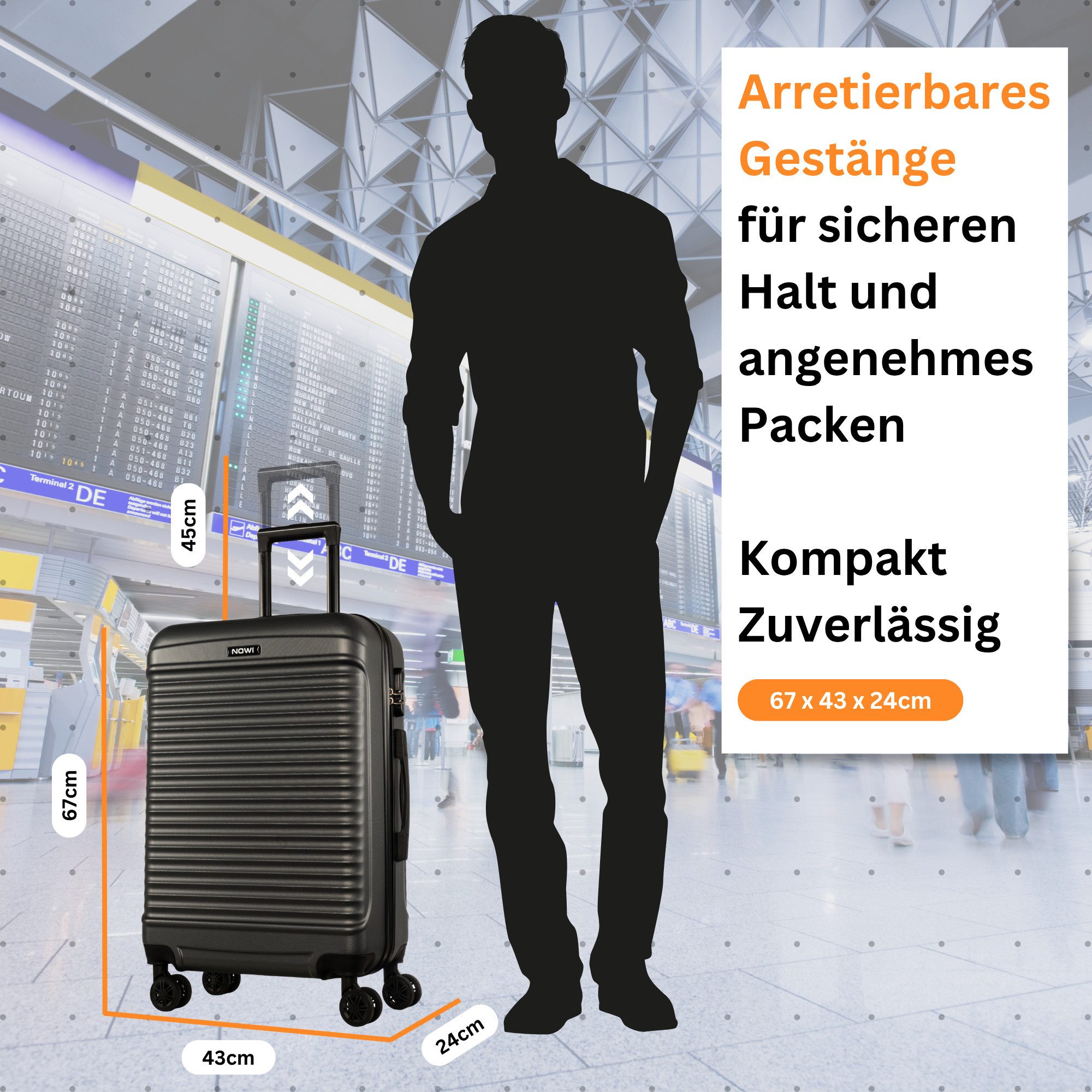 NOWI Hartschalen-Trolley Koffer M–XL & Set – Hartschalenkoffer leicht mit R günstig online kaufen