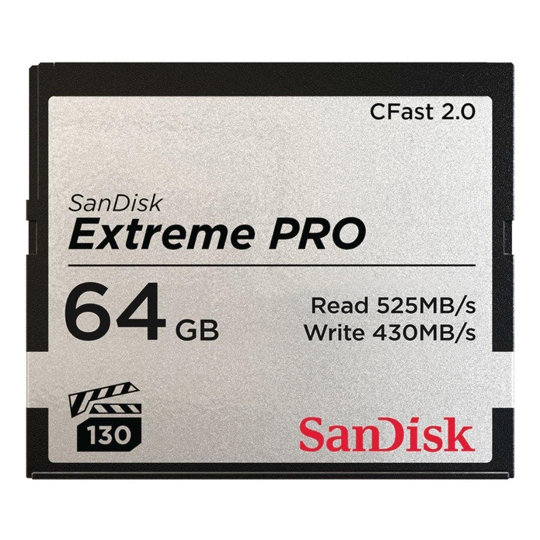 Sandisk CFast Extreme Pro 2.0 Speicherkarte (64 GB, 525 MB/s Lesegeschwindigkeit)